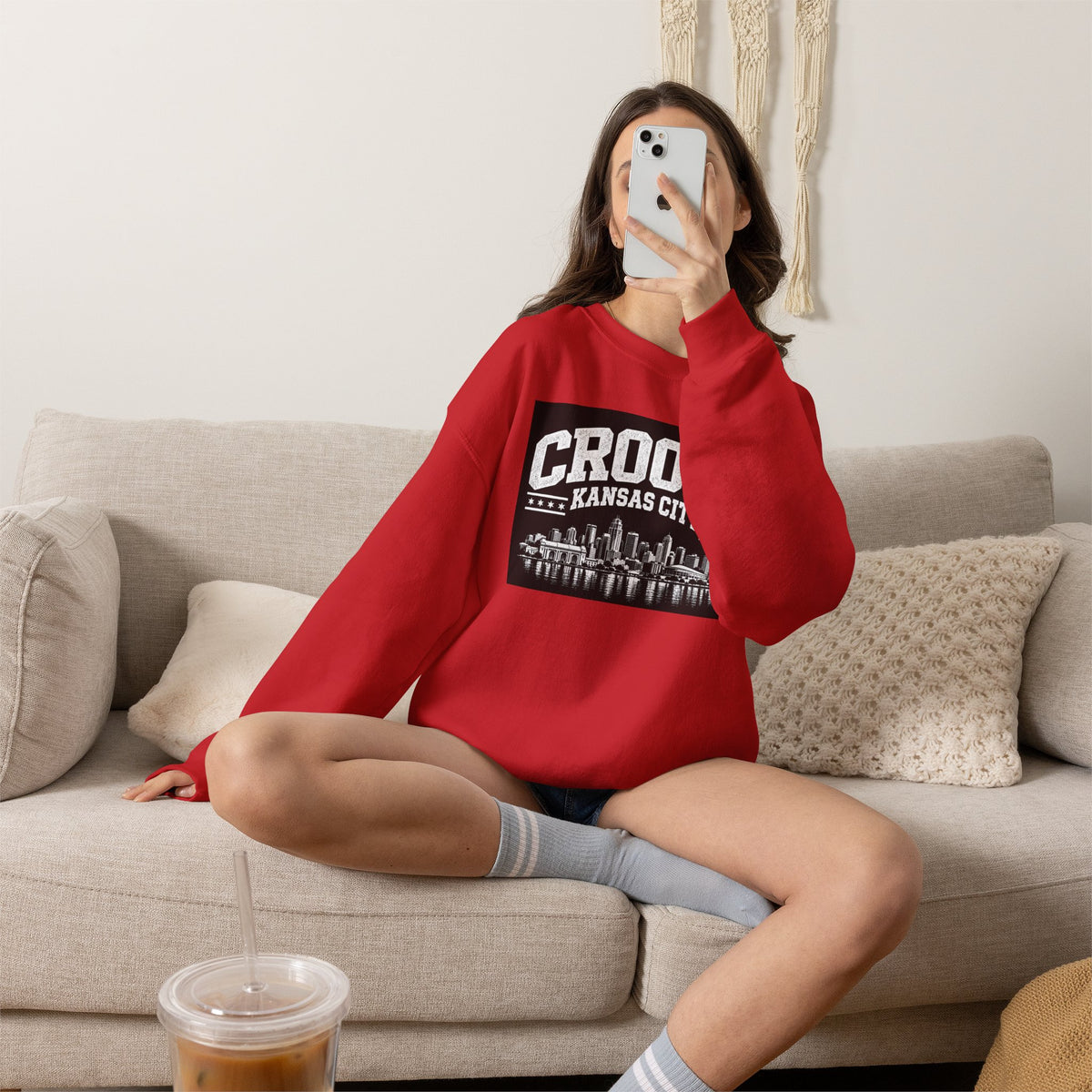 Crooks Kansas City Skyline Crewneck Sweatshirt — Retro Cityscape Pullover