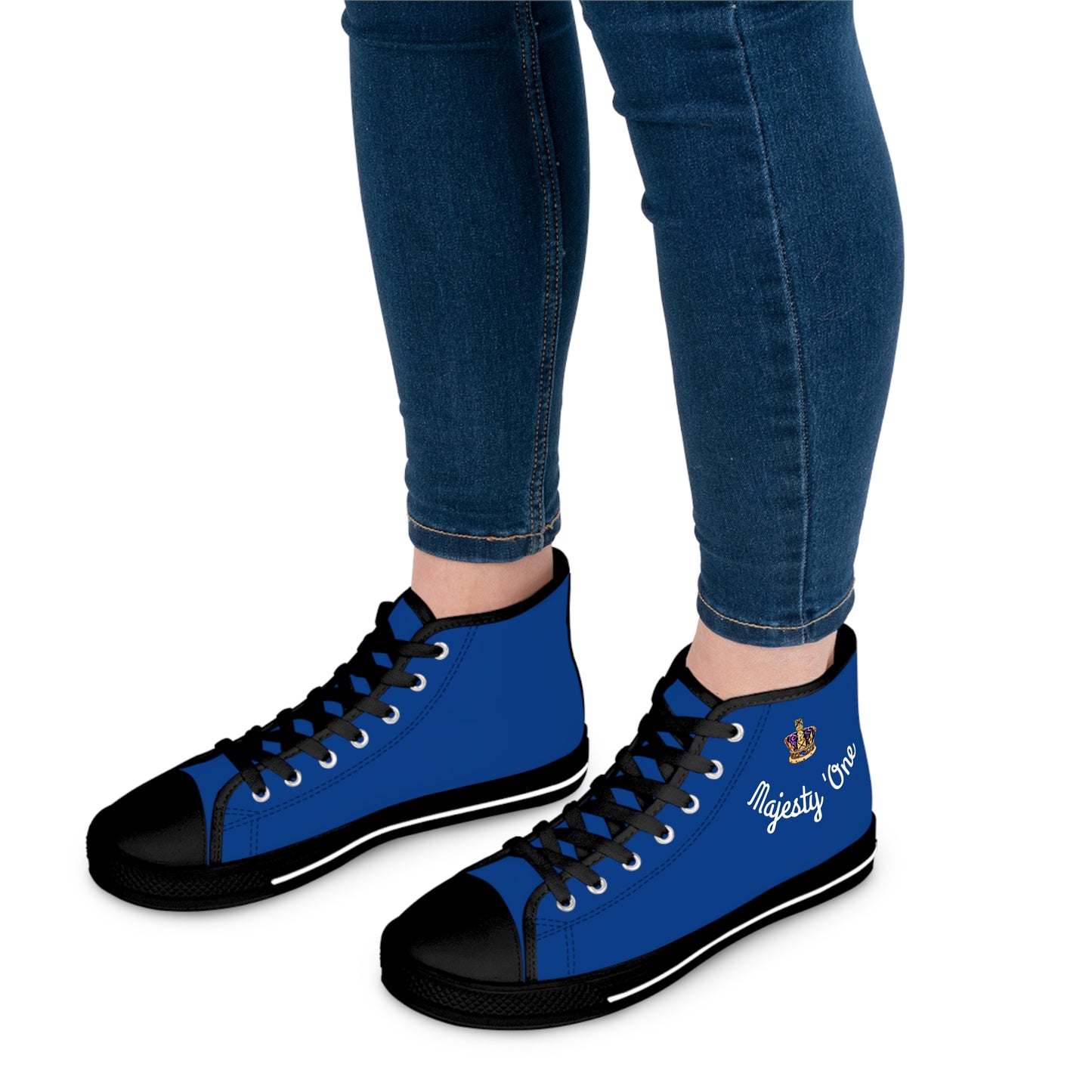 Royal Blue Women's High Top Sneakers