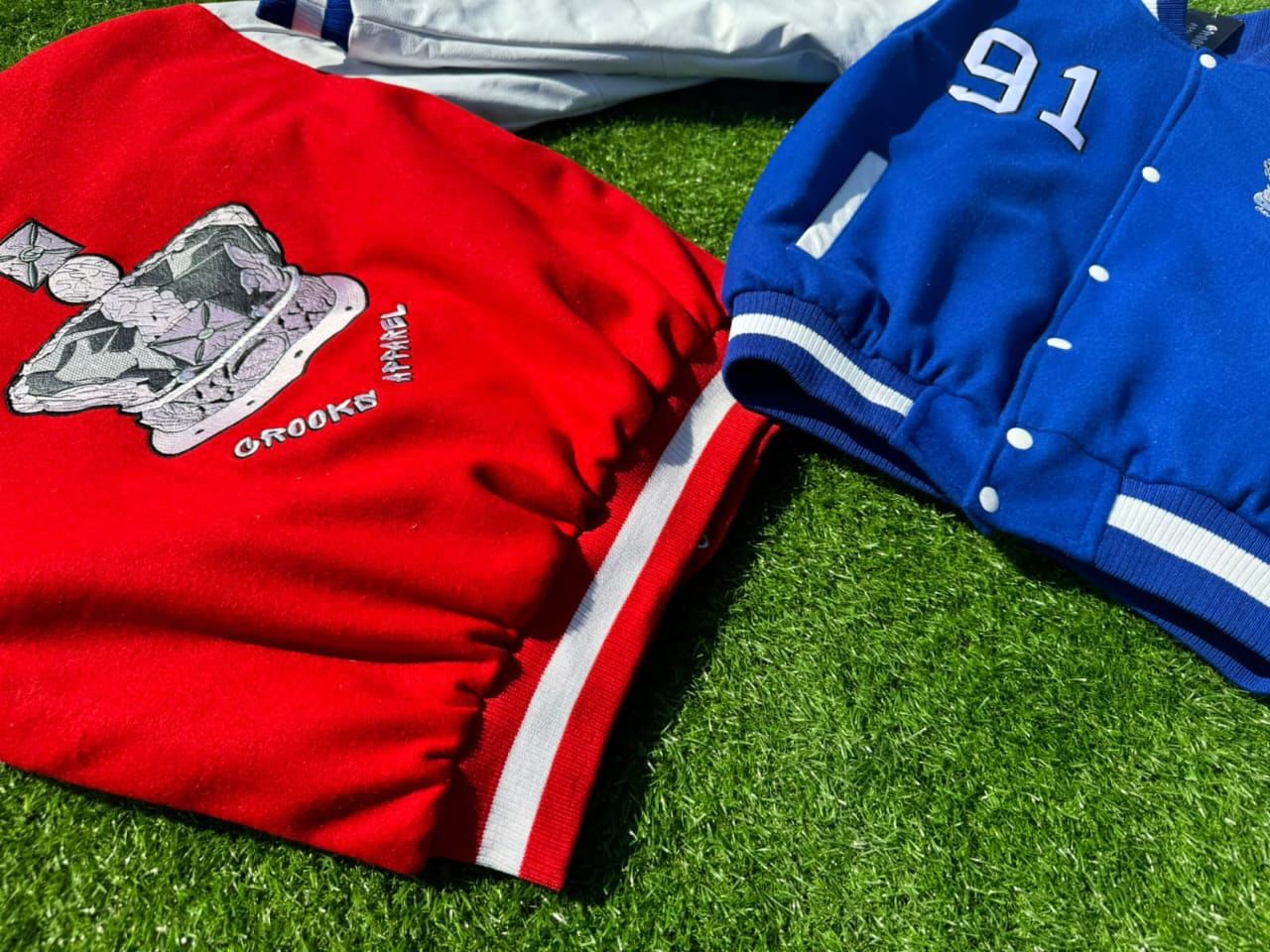 Crooks Apparel Letterman Jacket, blending classic varsity style with bold, urban twist