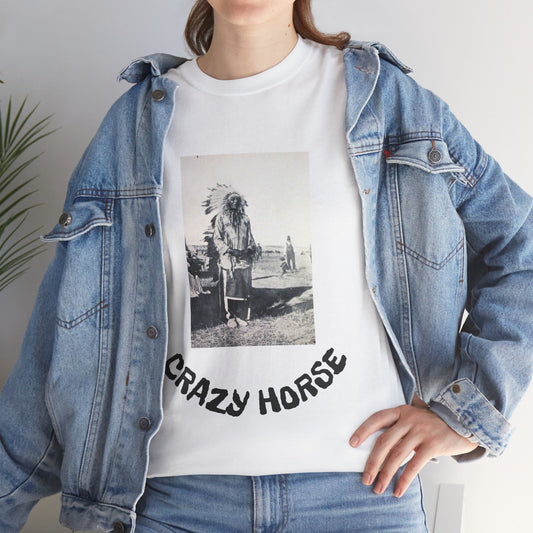 Crazy Horse T-shirt featuring a bold tribute to the legendary Lakota leader
