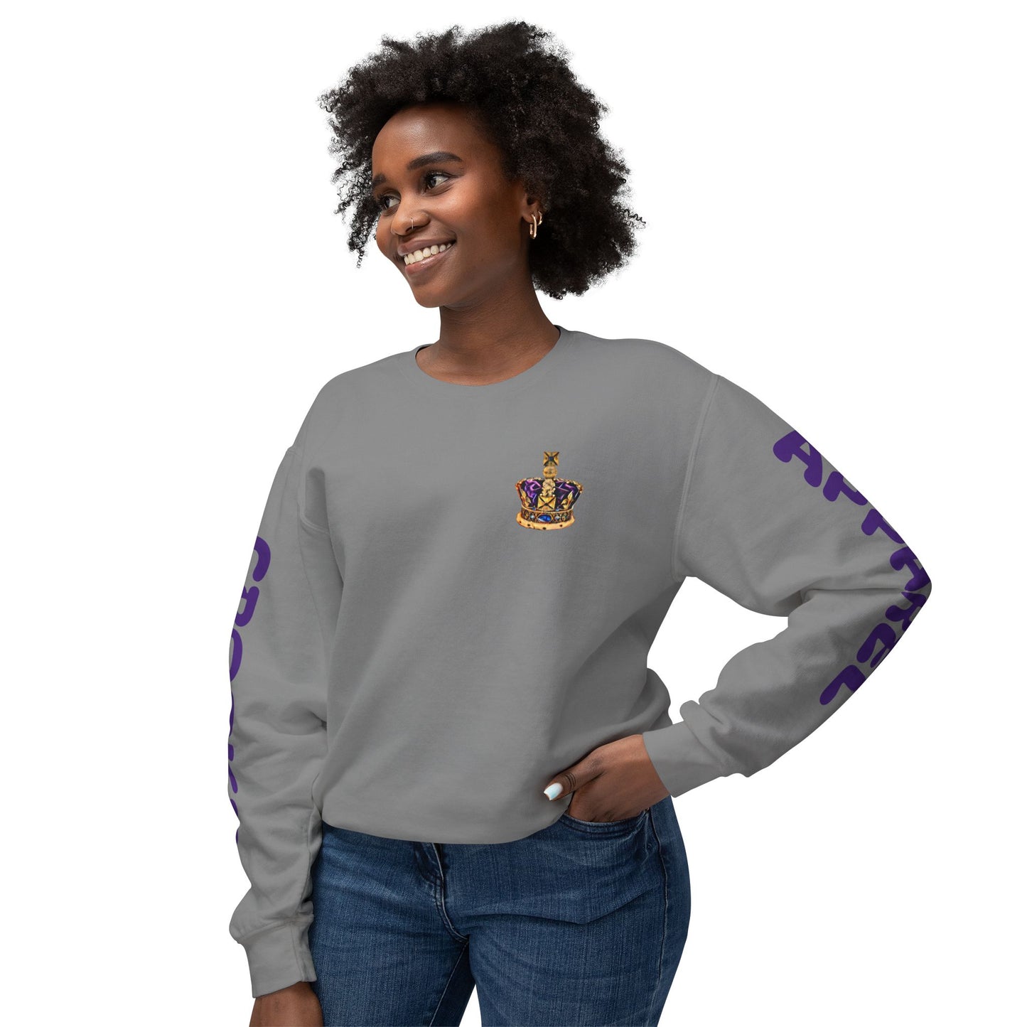Cozy crewneck with unique graphics, perfect for a casual yet edgy look.