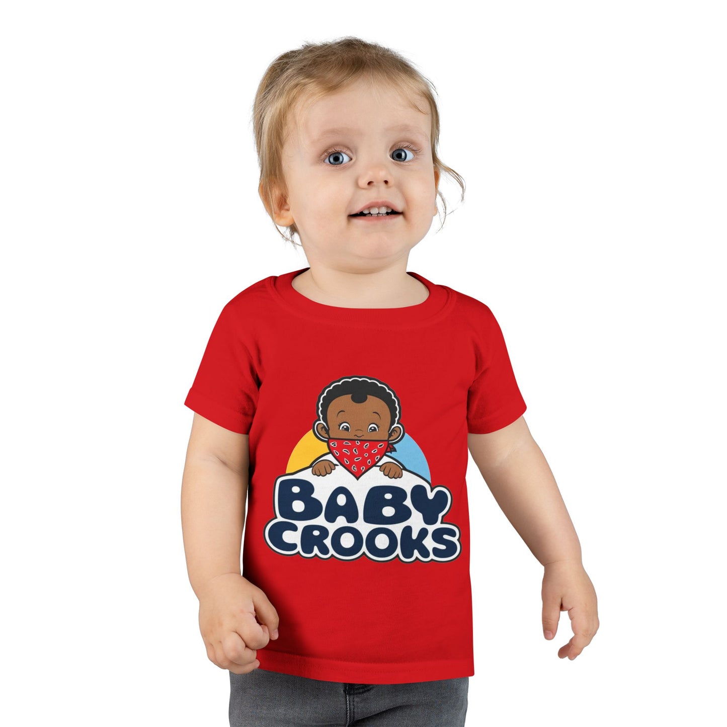Baby Crooks Toddler T-Shirt — Cute Bandana Baby Graphic Tee for Kids