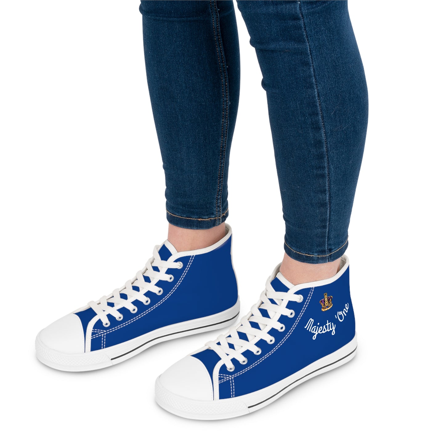 Royal Blue Women's High Top Sneakers