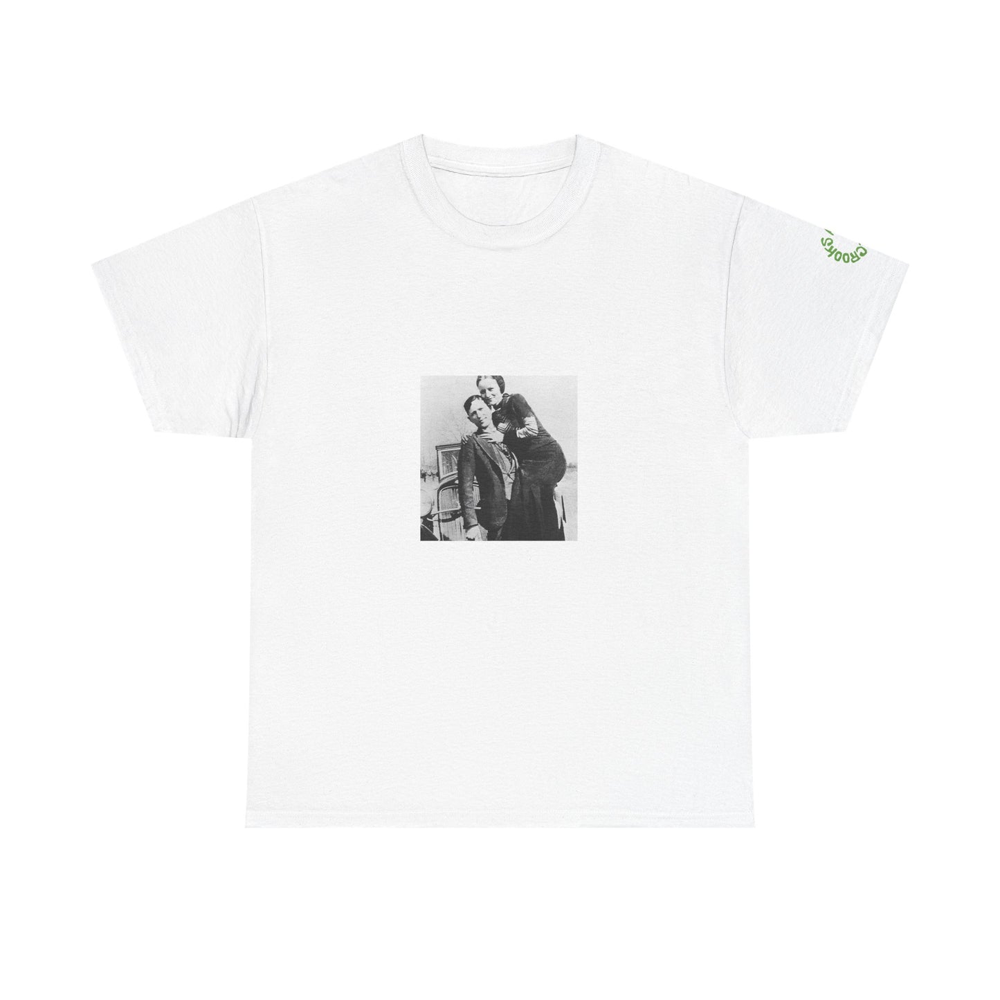 Bonnie and Clyde T-shirt featuring a bold design inspired by the infamous outlaw duo