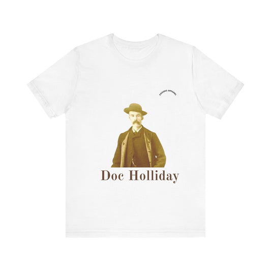 Doc Holliday T-shirt, featuring a classic wild west portrait