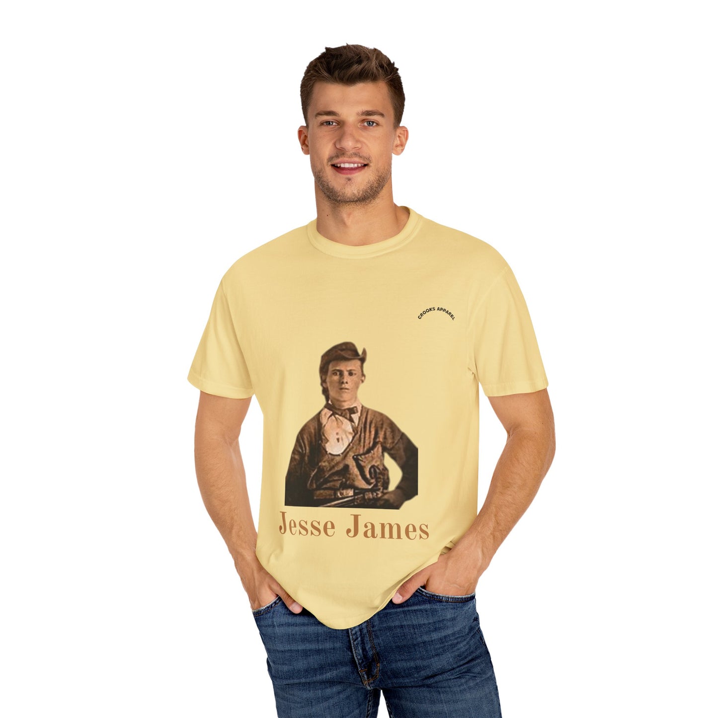 Jesse James T-shirt, vintage design of the infamous outlaw