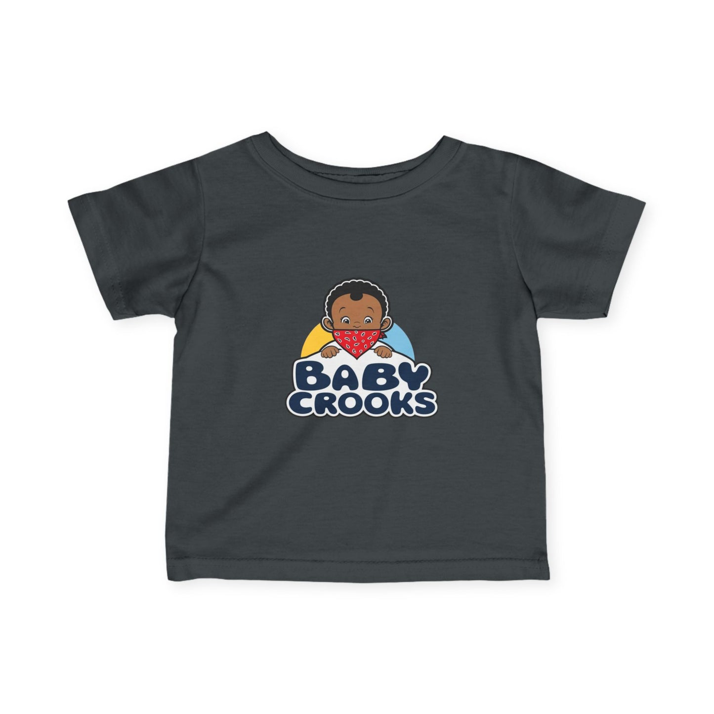 Infant Tee — "Baby Crooks" Cute Cartoon Baby Graphic Baby Shower Gift