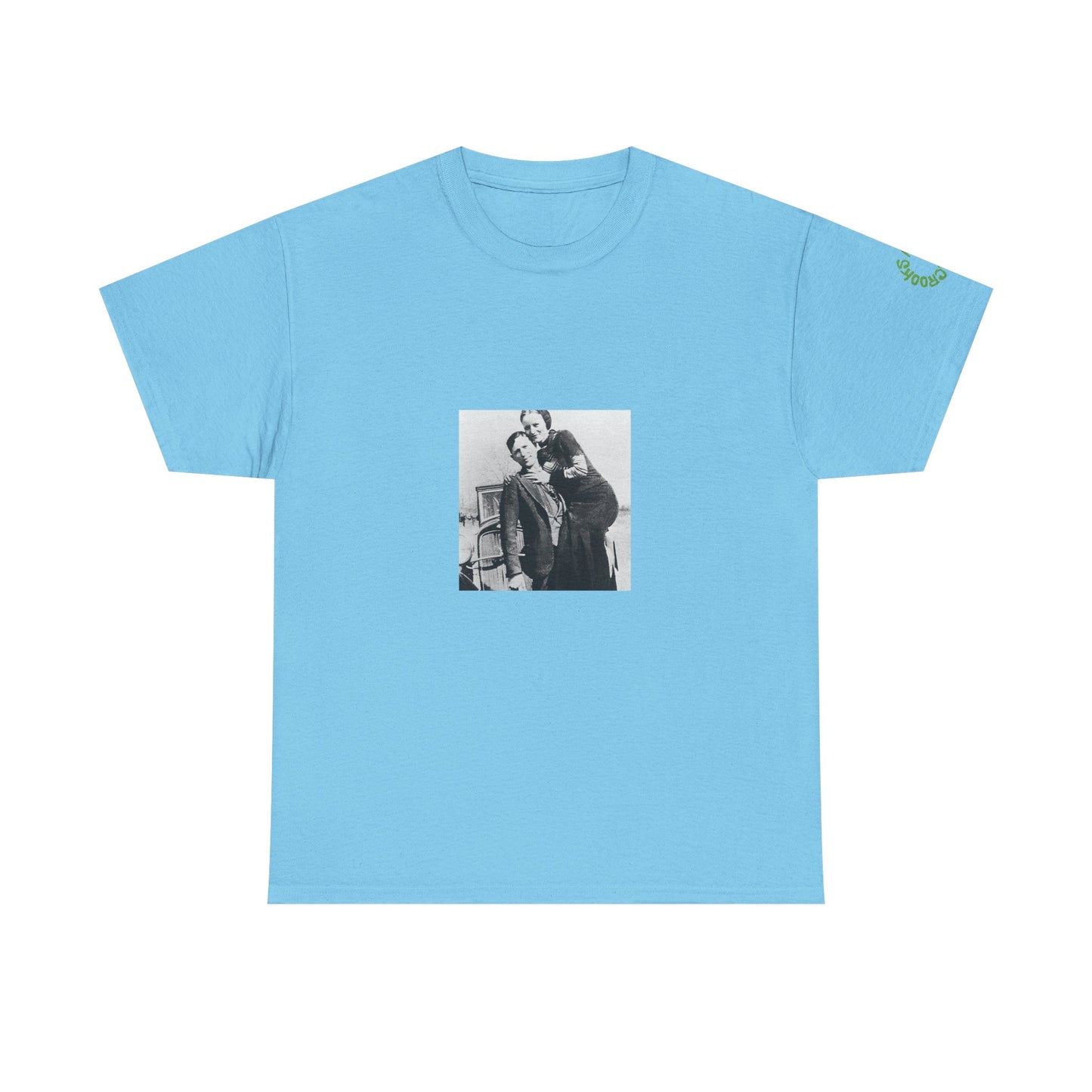 Bonnie and Clyde T-shirt featuring a bold design inspired by the infamous outlaw duo