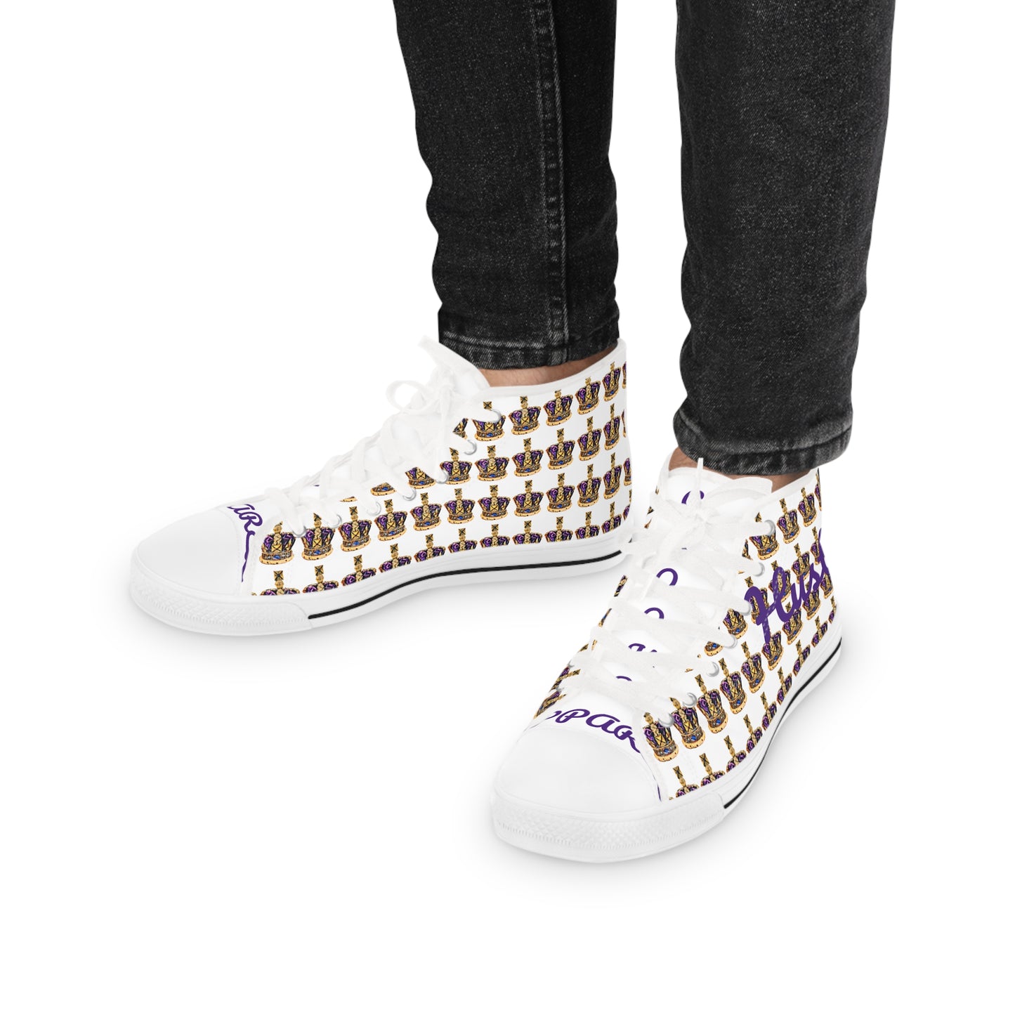 Stylish Men's High-Top Sneakers - Unique Streetwear Footwear