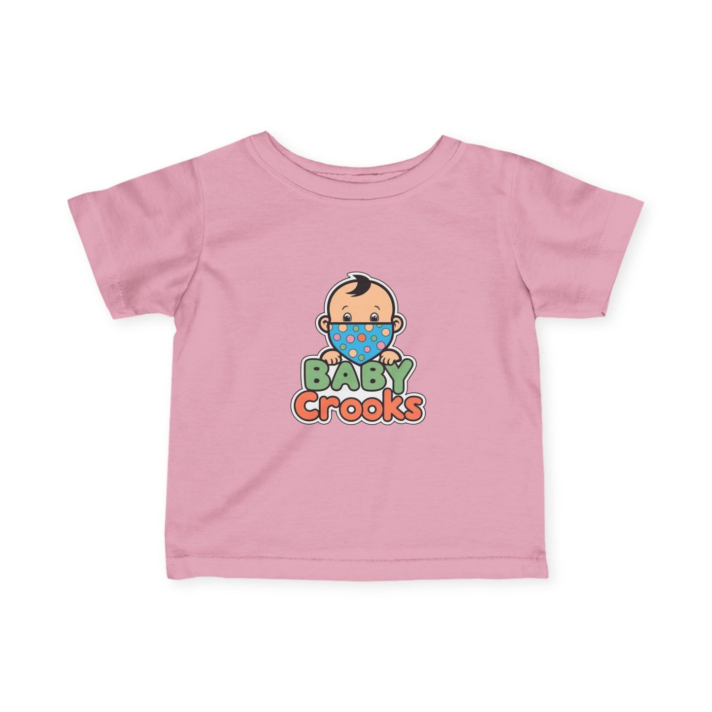 Infant Tee — Cute "Baby Crooks" Cartoon Baby Mask Design
