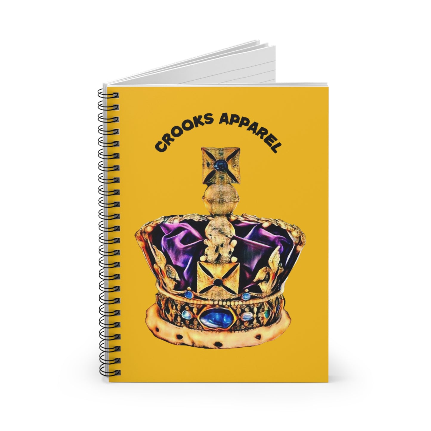 Crown Design Spiral Notebook - Crooks Apparel