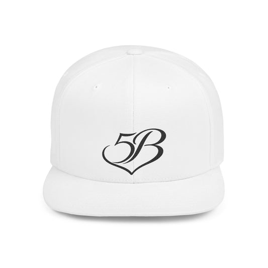 5B Flat Bill Snapback Hat by Ashley Renee