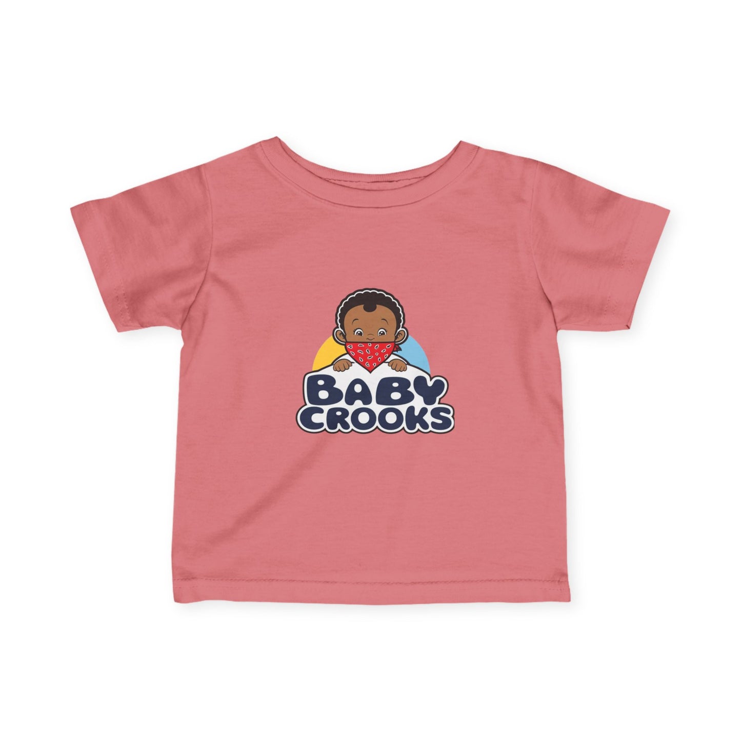 Infant Tee — "Baby Crooks" Cute Cartoon Baby Graphic Baby Shower Gift