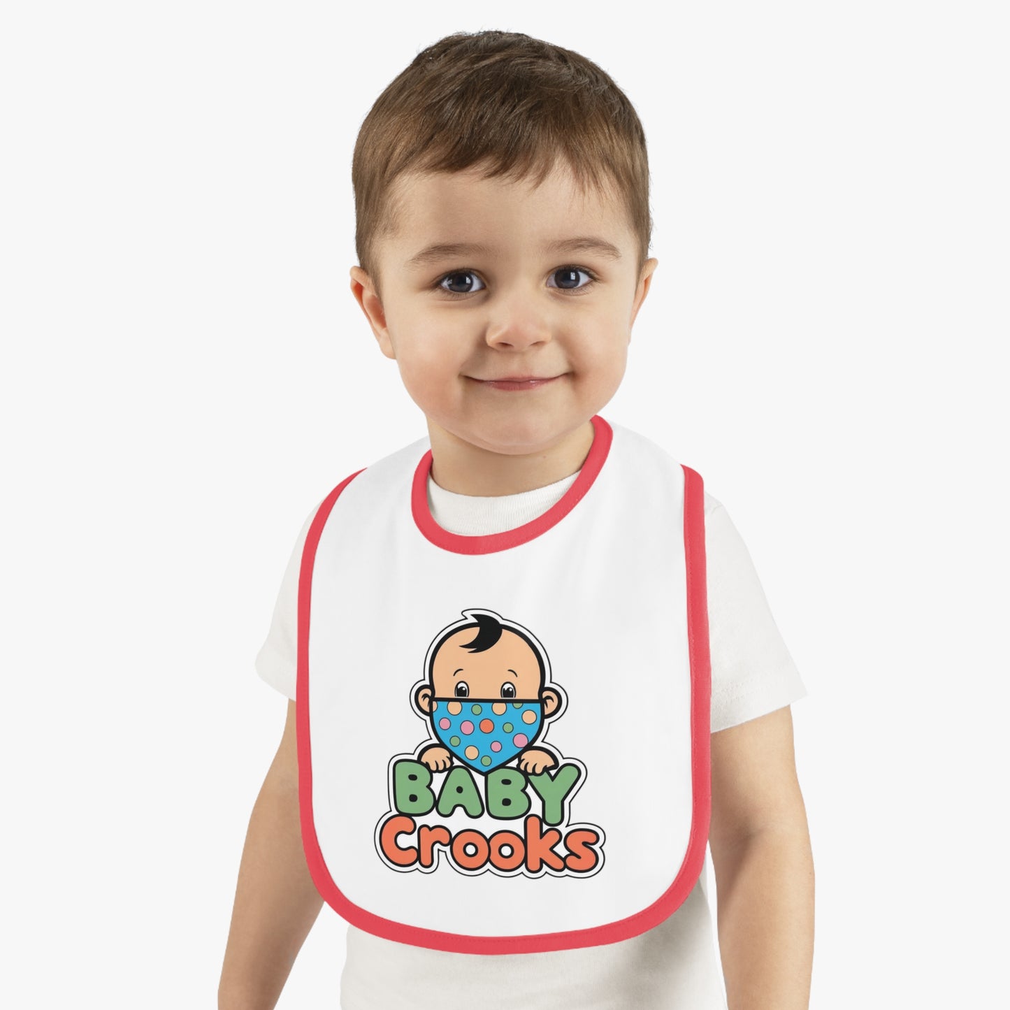 Baby Bib — Cute "Baby Crooks" Cartoon Bandana Baby Bib