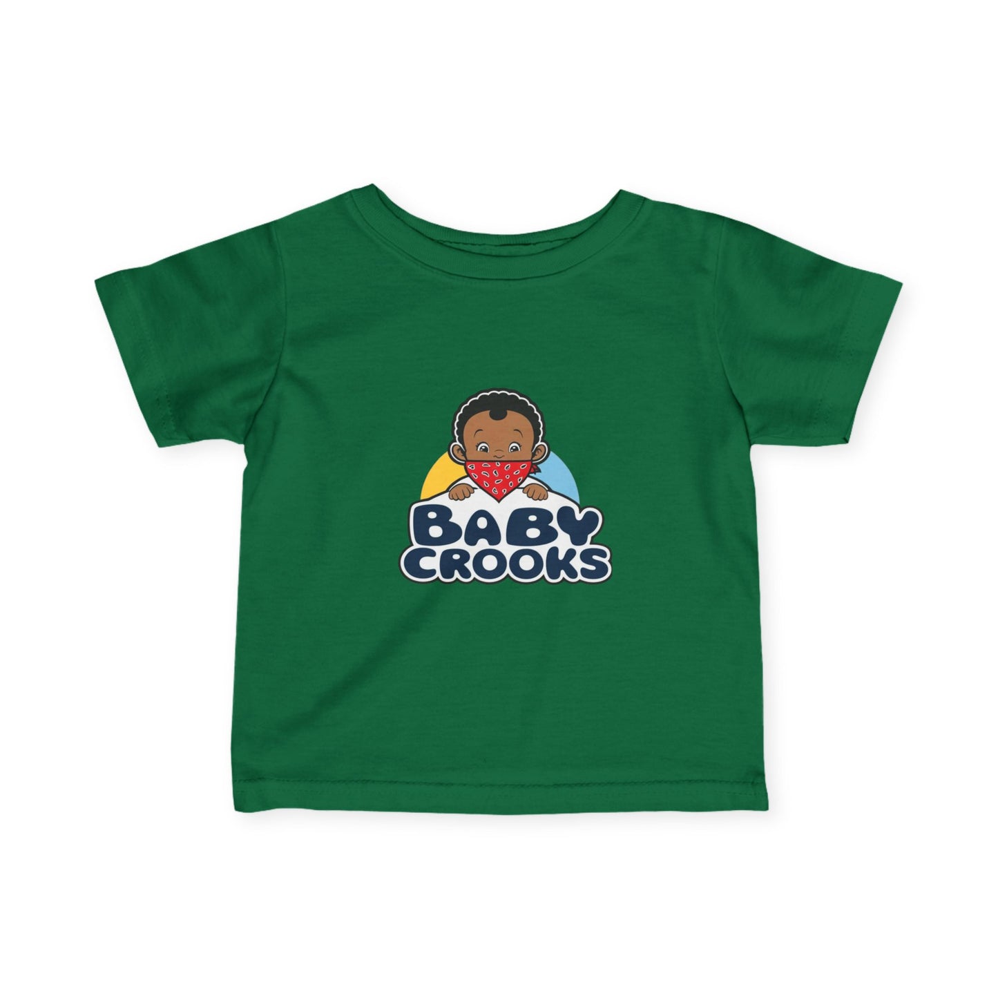 Infant Tee — "Baby Crooks" Cute Cartoon Baby Graphic Baby Shower Gift