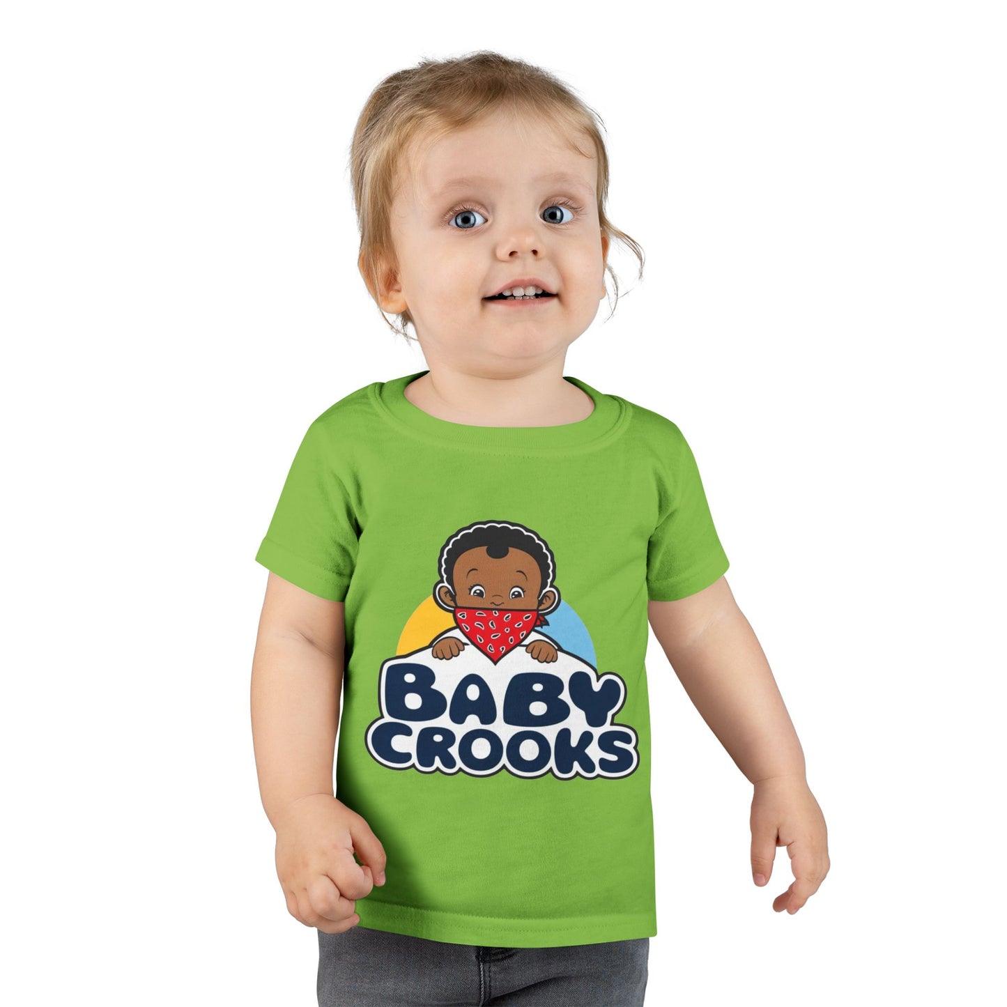 Baby Crooks Toddler T-Shirt — Cute Bandana Baby Graphic Tee for Kids