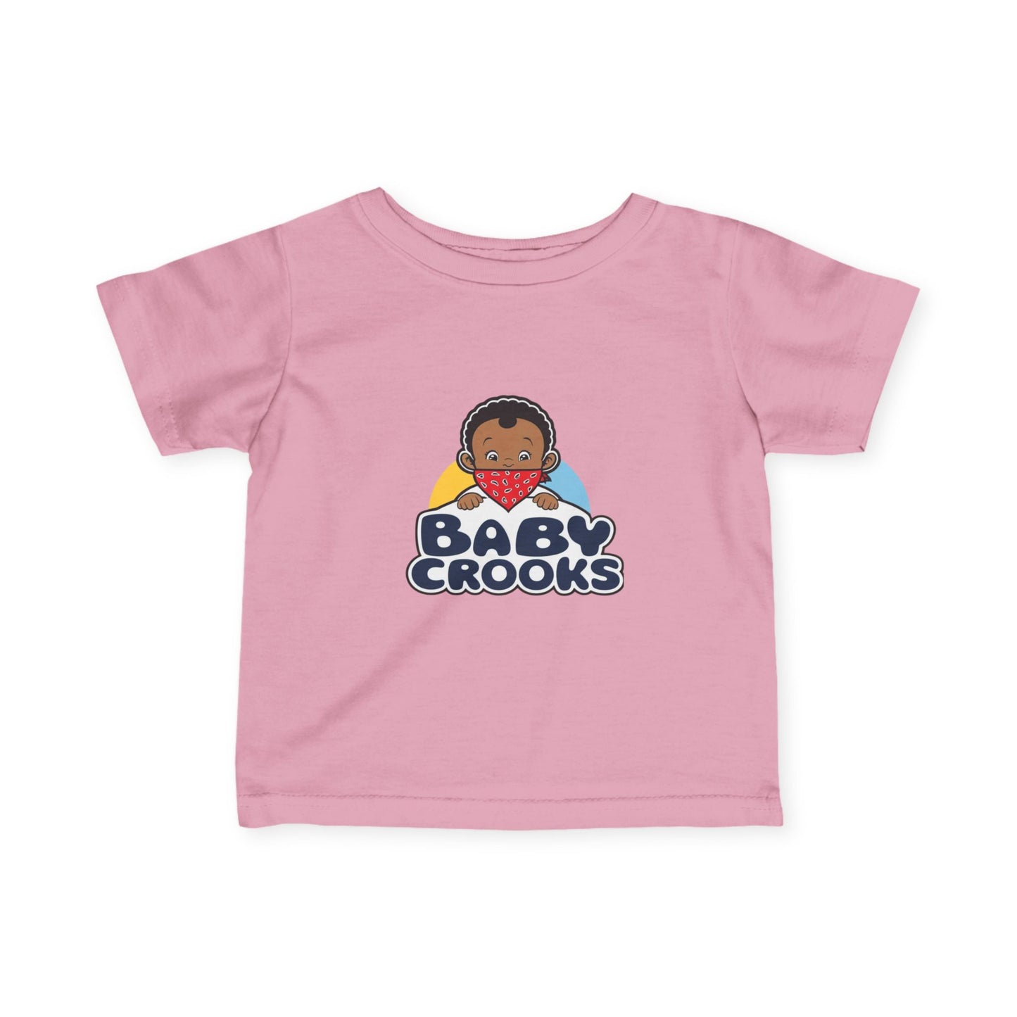Infant Tee — "Baby Crooks" Cute Cartoon Baby Graphic Baby Shower Gift