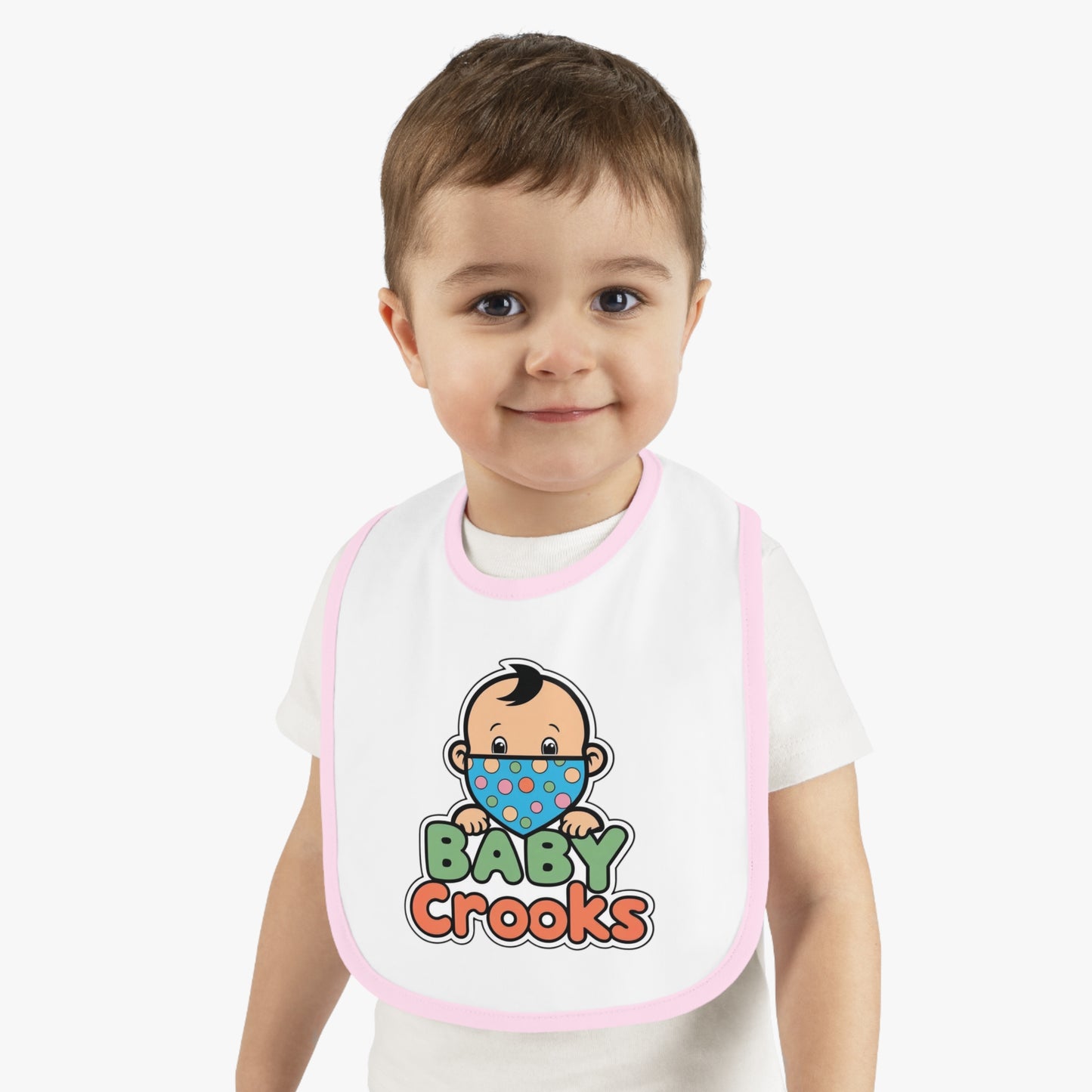 Baby Bib — Cute "Baby Crooks" Cartoon Bandana Baby Bib