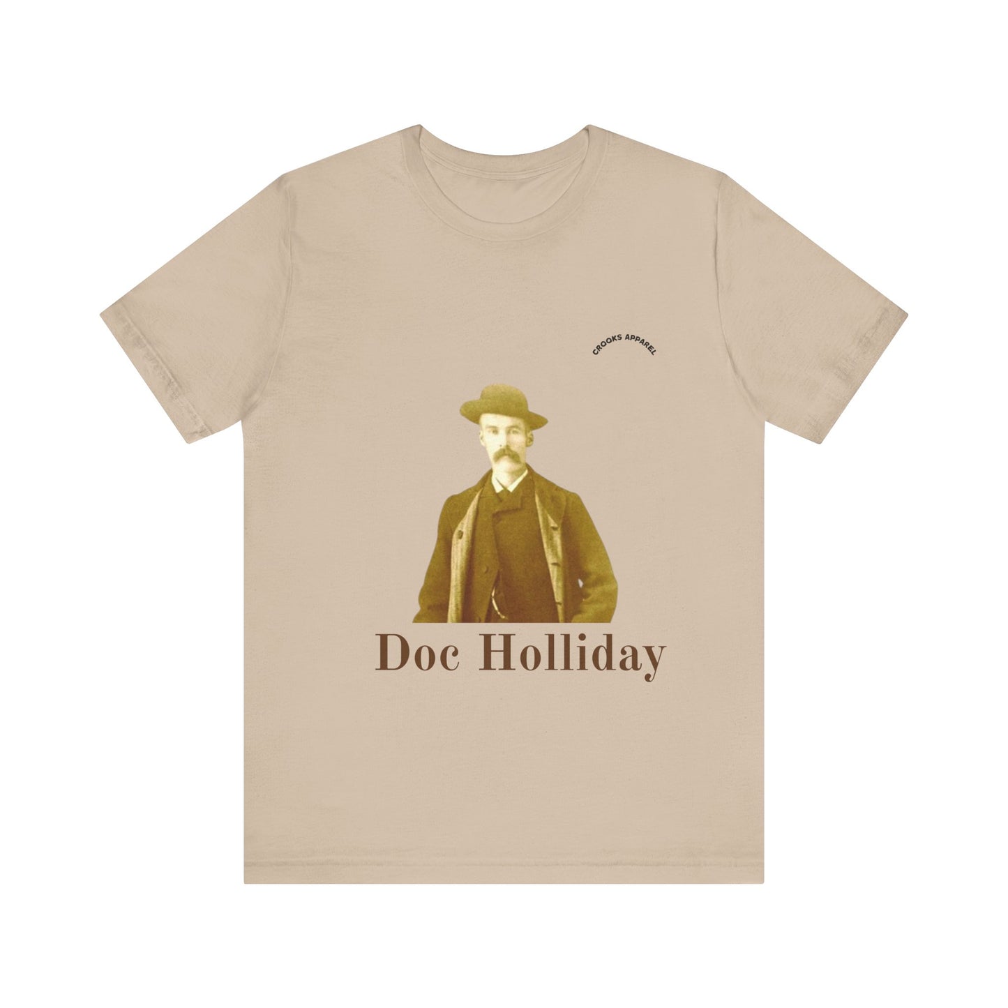 Doc Holliday T-shirt, featuring a classic wild west portrait