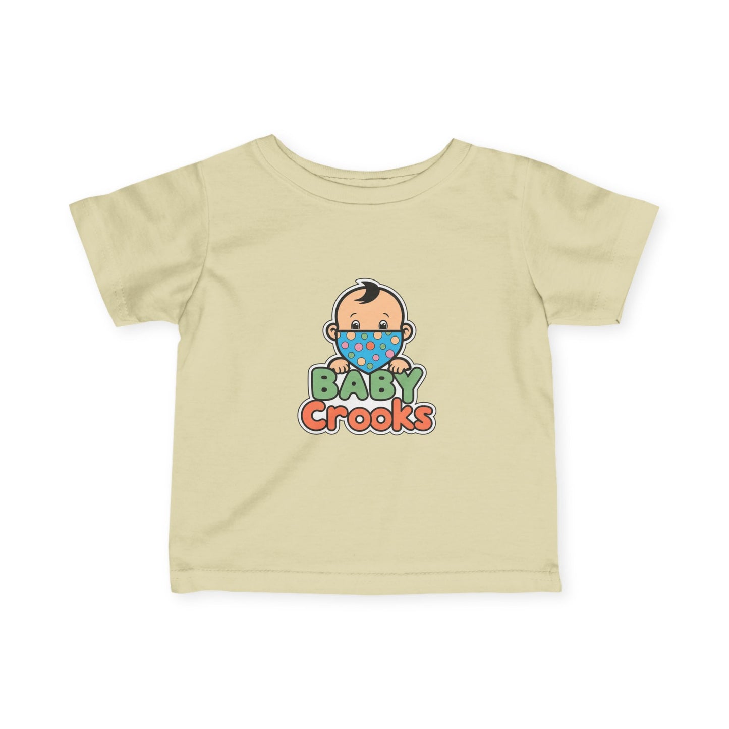 Infant Tee — Cute "Baby Crooks" Cartoon Baby Mask Design
