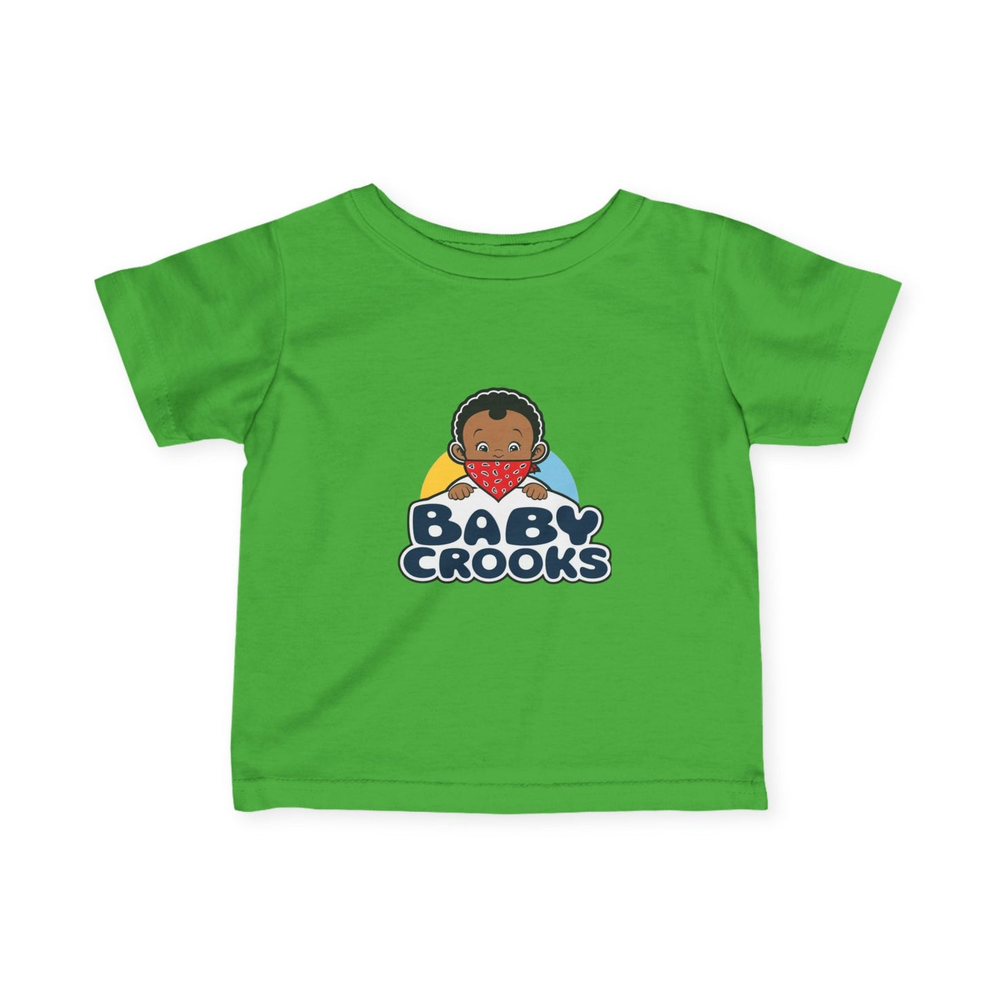 Infant Tee — "Baby Crooks" Cute Cartoon Baby Graphic Baby Shower Gift