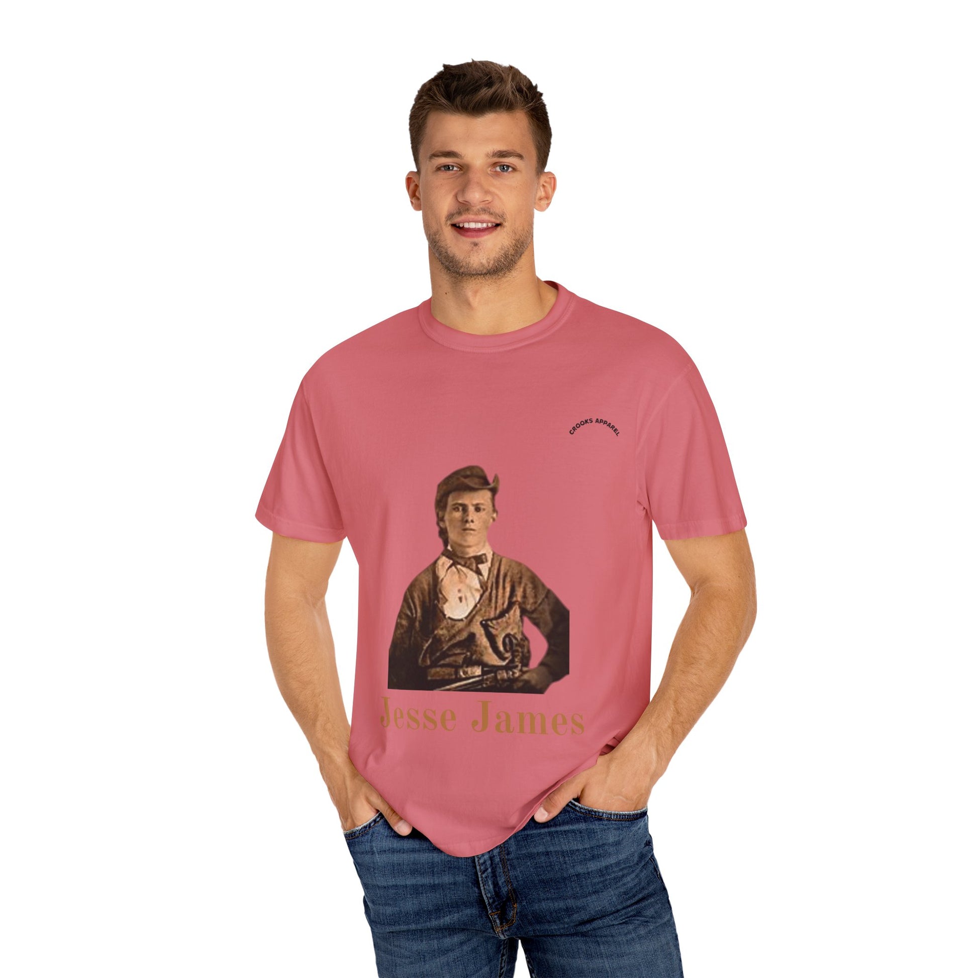 Jesse James T-shirt, vintage design of the infamous outlaw