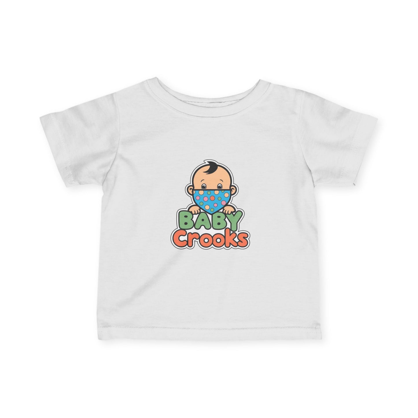 Infant Tee — Cute "Baby Crooks" Cartoon Baby Mask Design