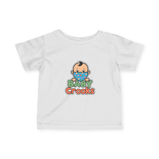 Infant Tee — Cute "Baby Crooks" Cartoon Baby Mask Design