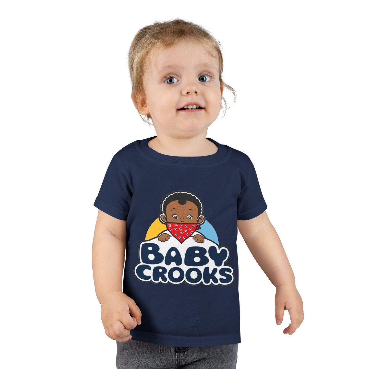 Baby Crooks Toddler T-Shirt — Cute Bandana Baby Graphic Tee for Kids