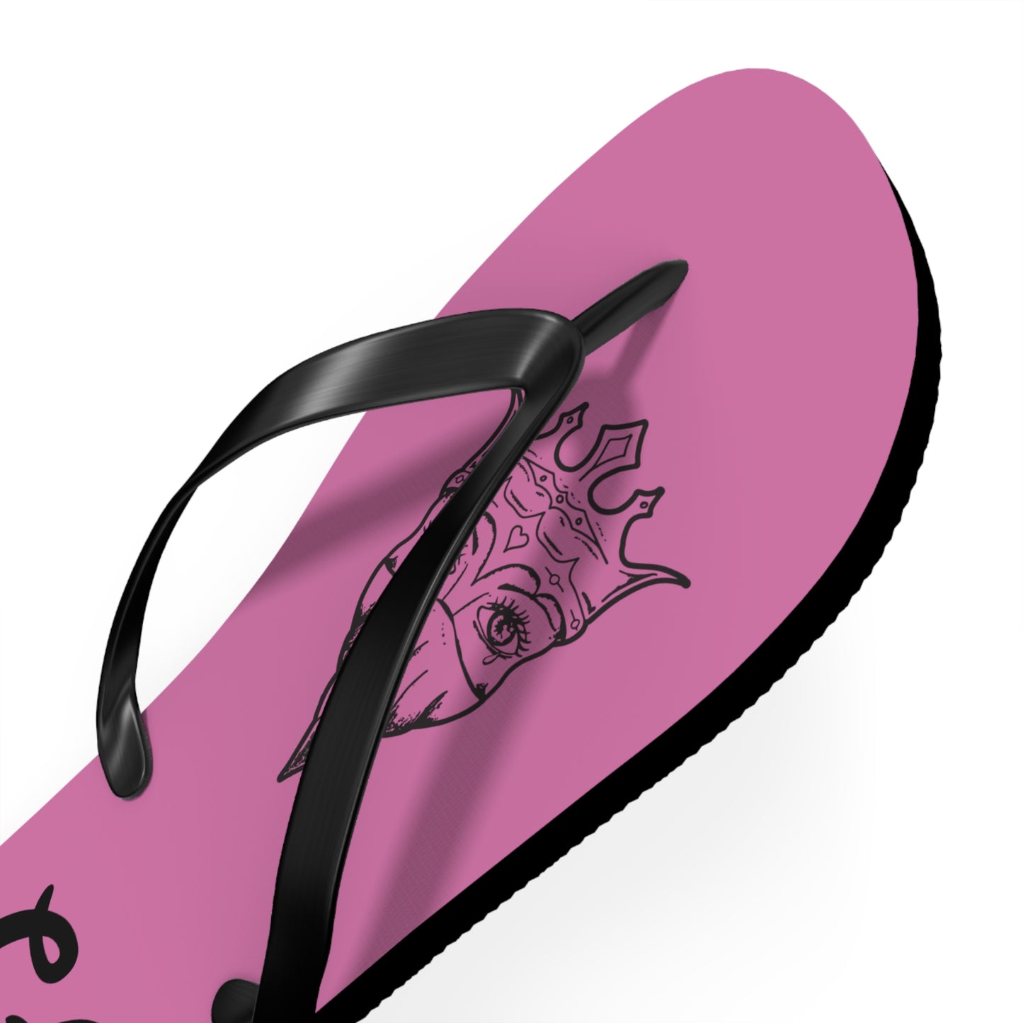 Pink CA Graphic Flip Flops, Summer Beach Footwear