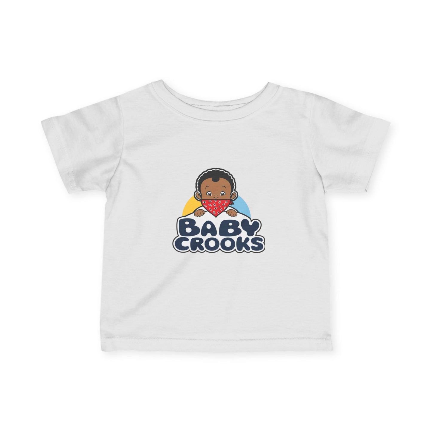 Infant Tee — "Baby Crooks" Cute Cartoon Baby Graphic Baby Shower Gift