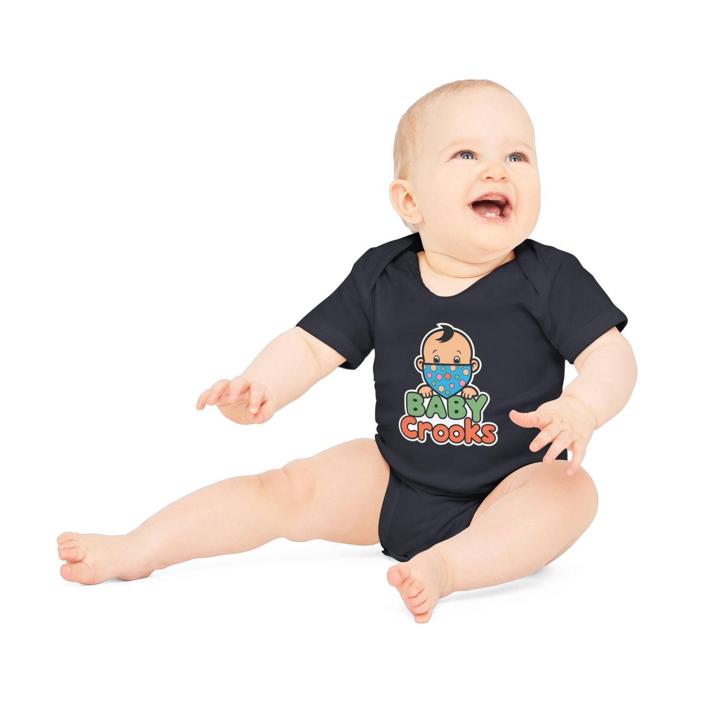 Baby Bodysuit — Cute “Baby Crooks” Cartoon Infant Onesie