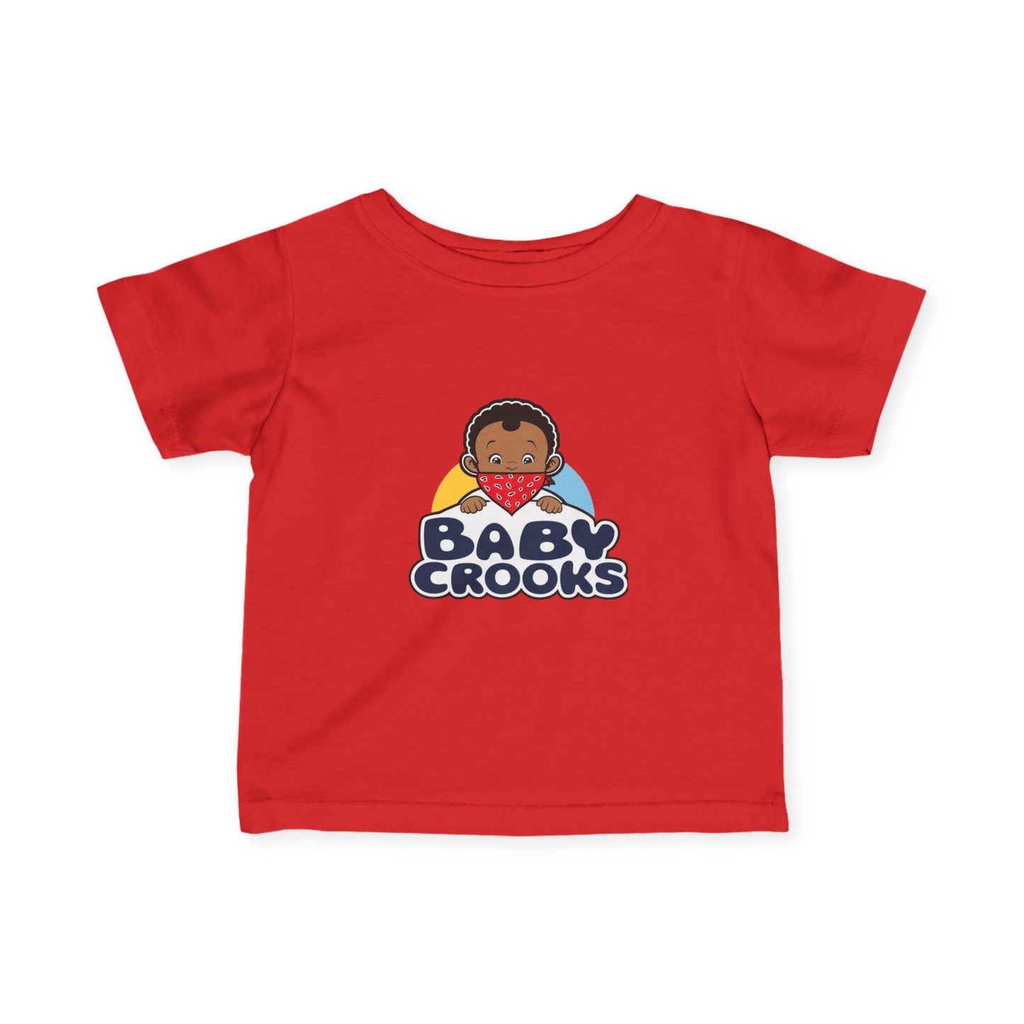 Infant Tee — "Baby Crooks" Cute Cartoon Baby Graphic Baby Shower Gift