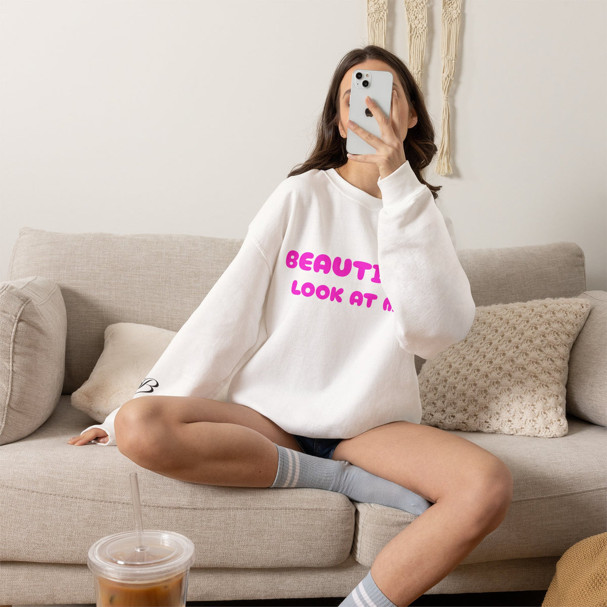 I’m Beautiful — Look At Me Crewneck Sweatshirt