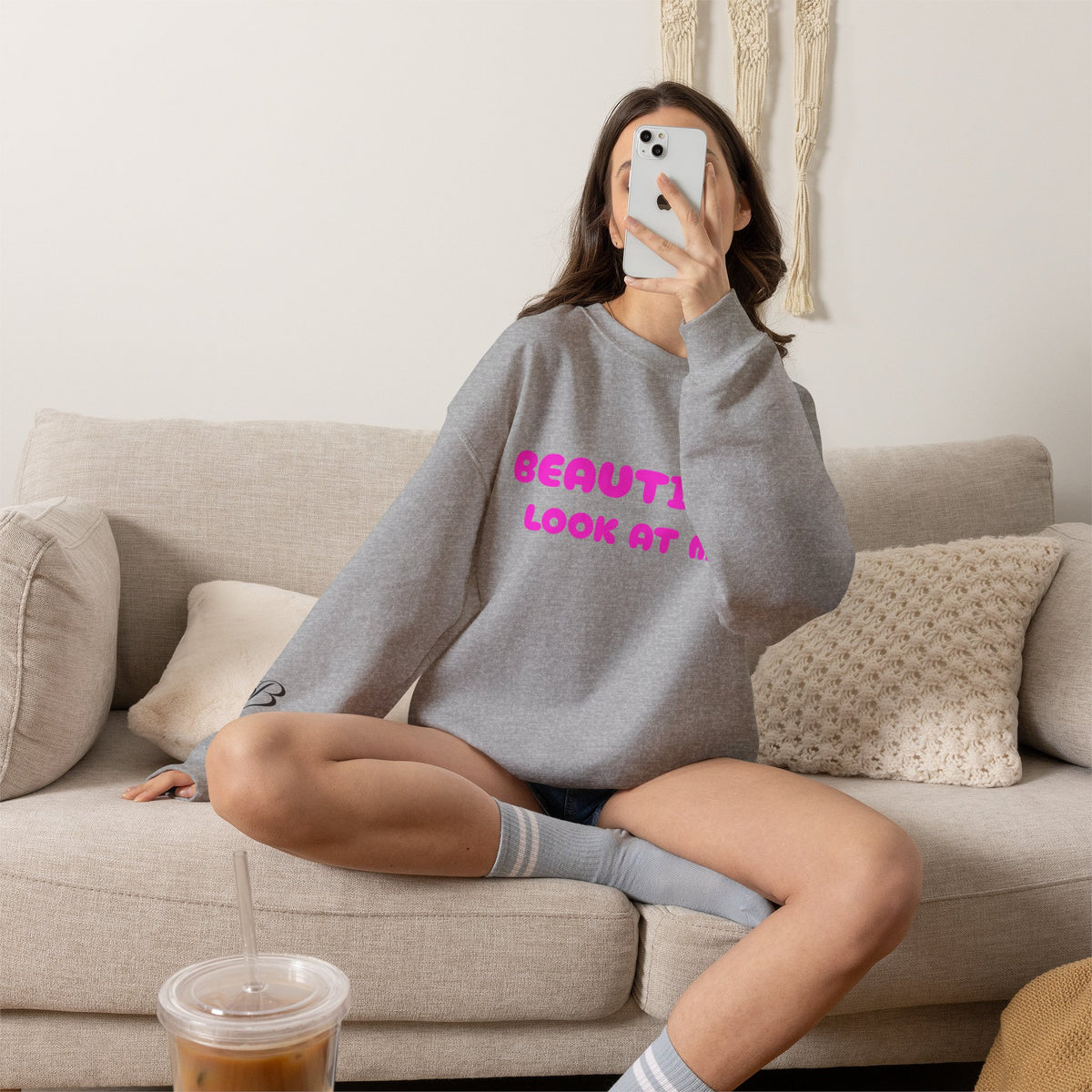 I’m Beautiful — Look At Me Crewneck Sweatshirt