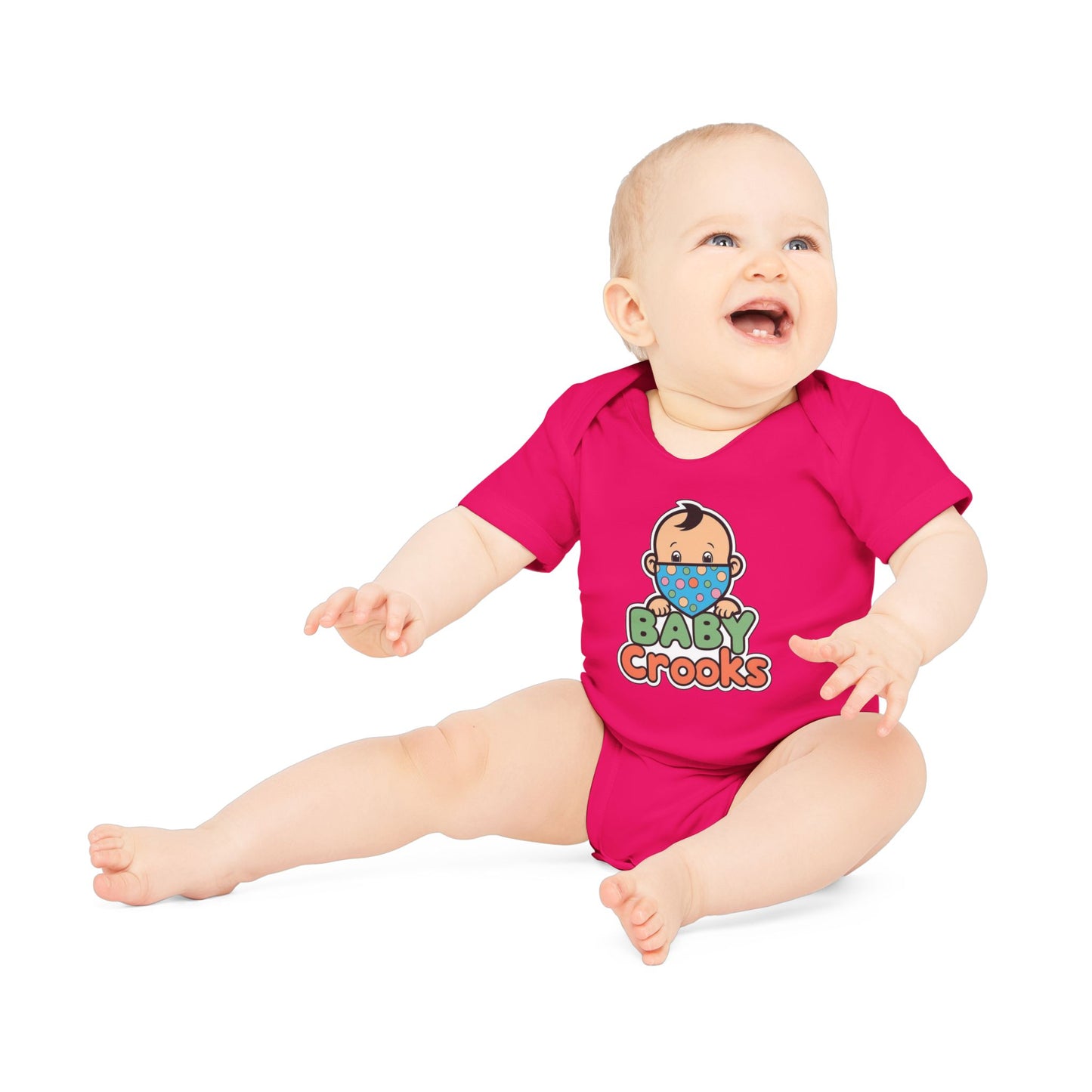 Baby Bodysuit — Cute “Baby Crooks” Cartoon Infant Onesie