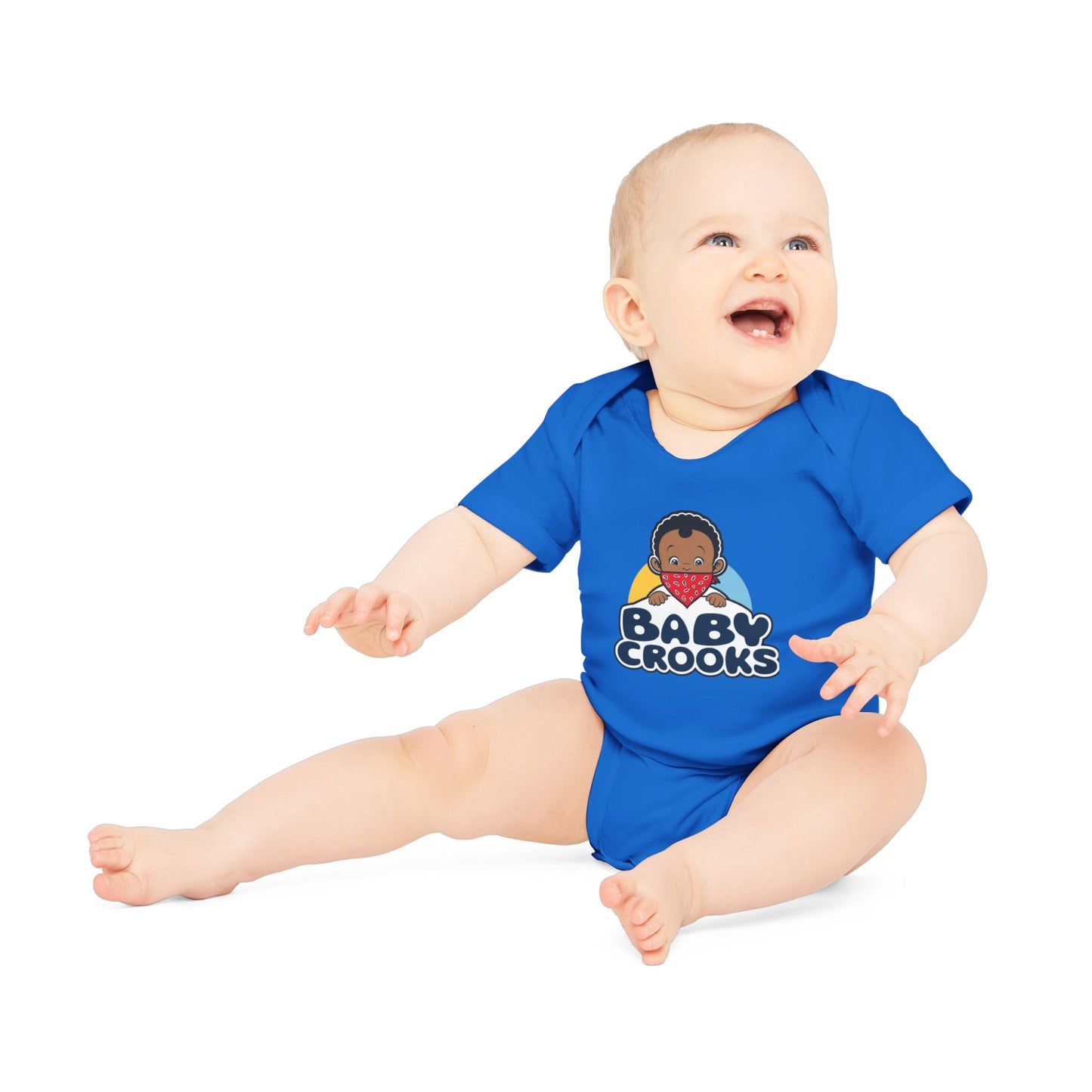 Baby Bodysuit – 'Baby Crooks' Cute Cartoon Infant Onesie (Gender Neutral, Newborn Gift)