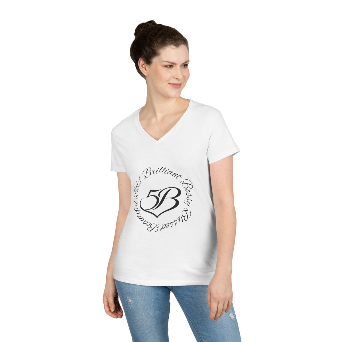 5B V-Neck T‑Shirt by Ashley Renee
