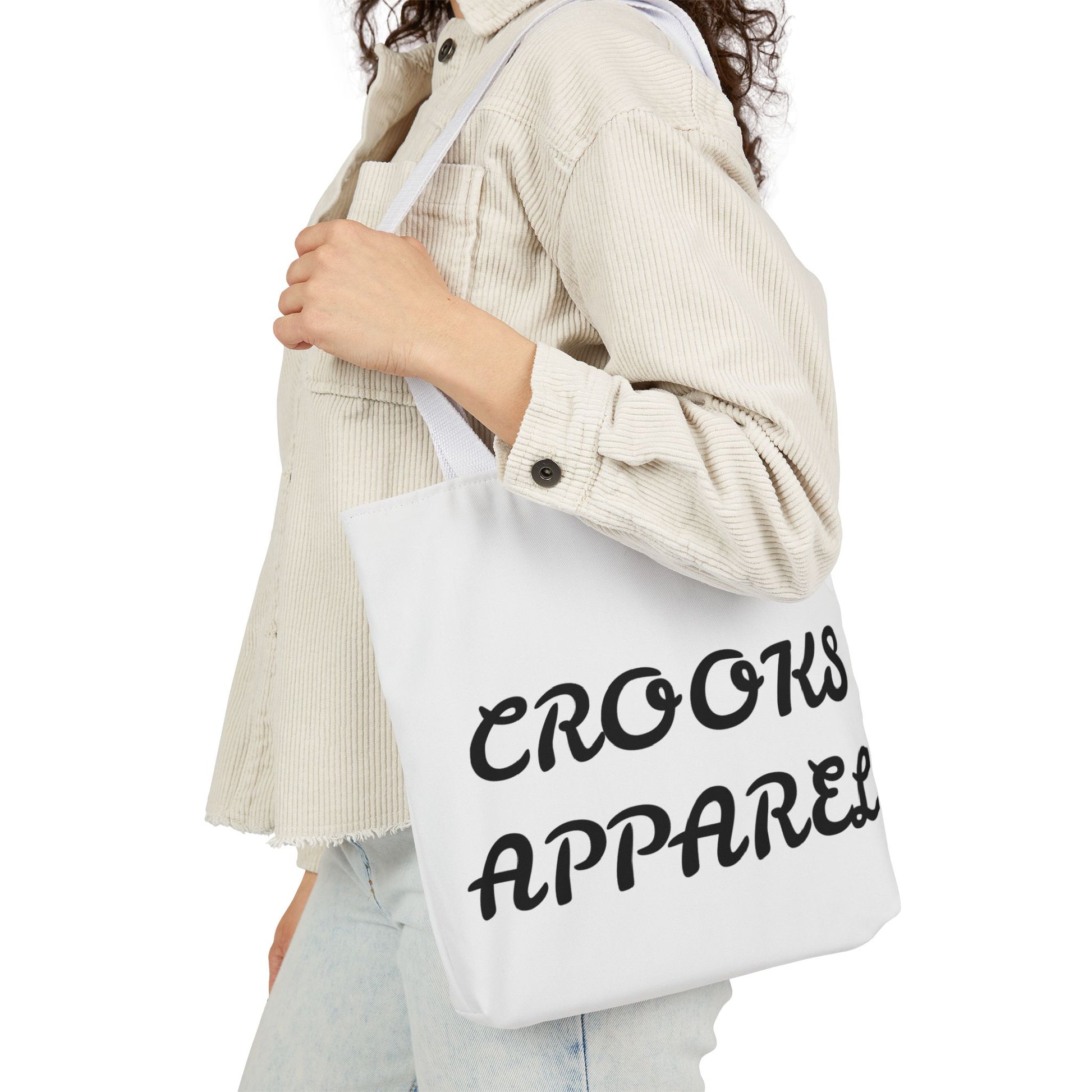 Sleek and stylish Crooks Apparel tote bag—perfect for everyday essentials with a streetwear edge.