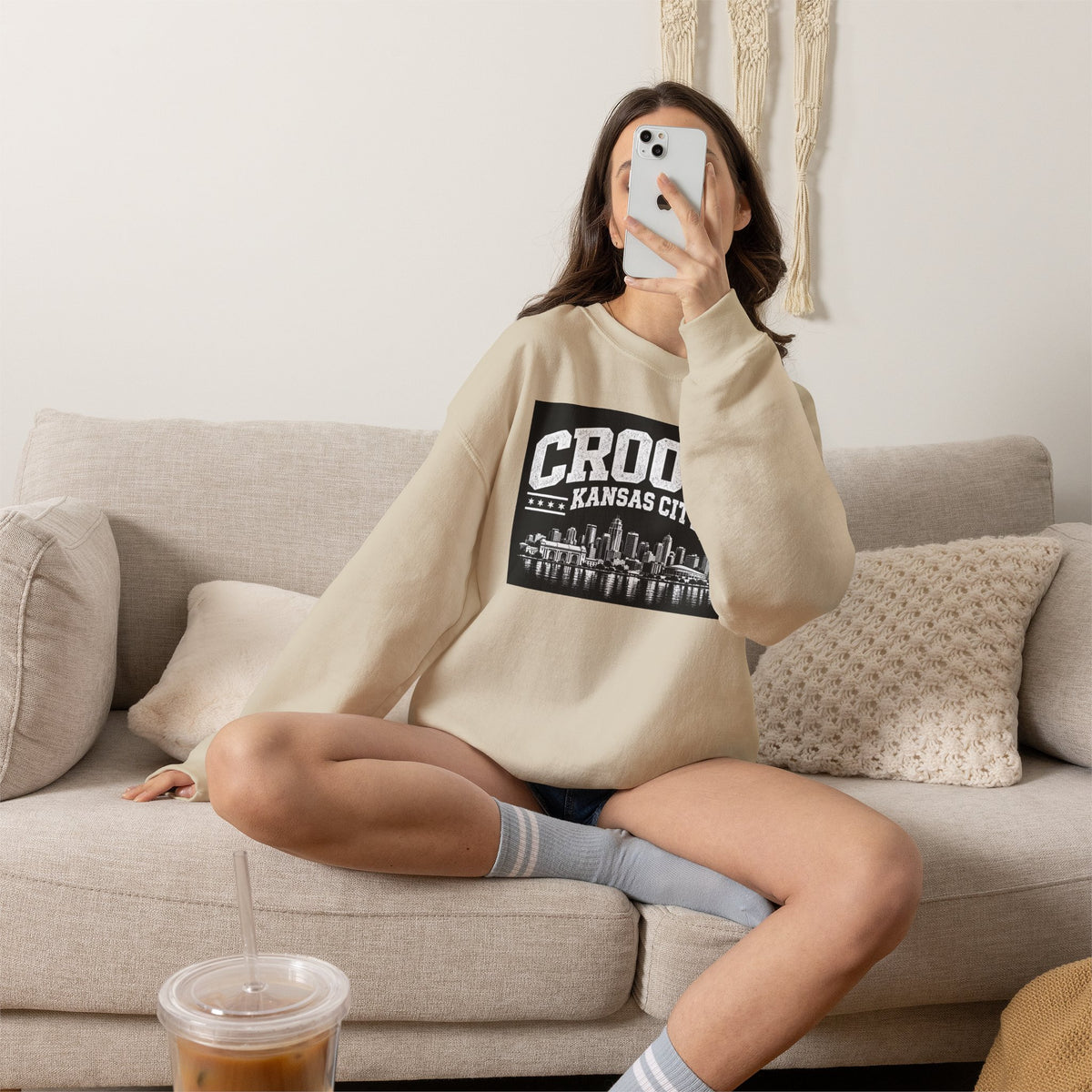 Crooks Kansas City Skyline Crewneck Sweatshirt — Retro Cityscape Pullover