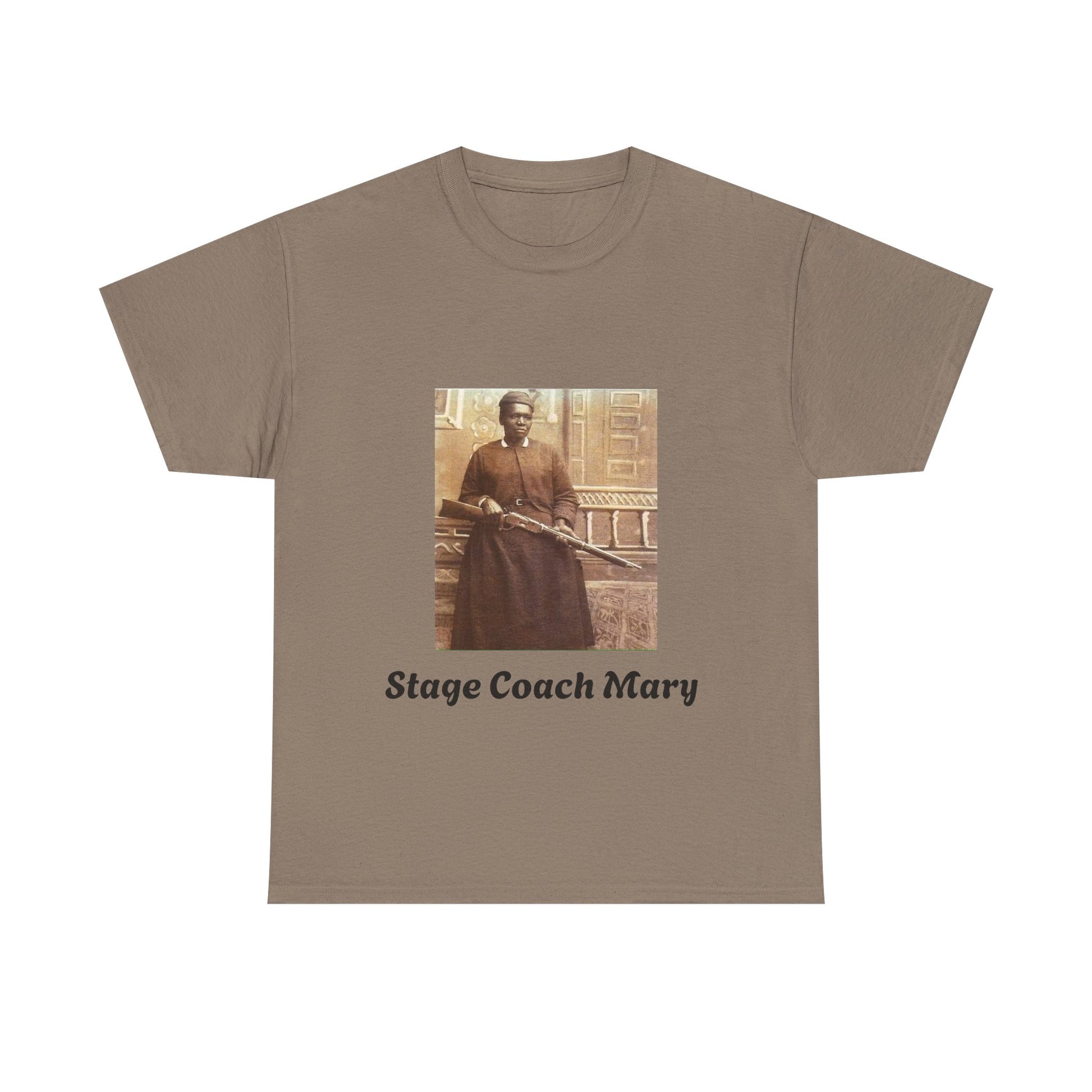 Stagecoach Mary T-shirt celebrating the fearless pioneer with a bold, historical design