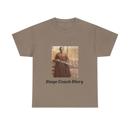 Stagecoach Mary T-shirt celebrating the fearless pioneer with a bold, historical design