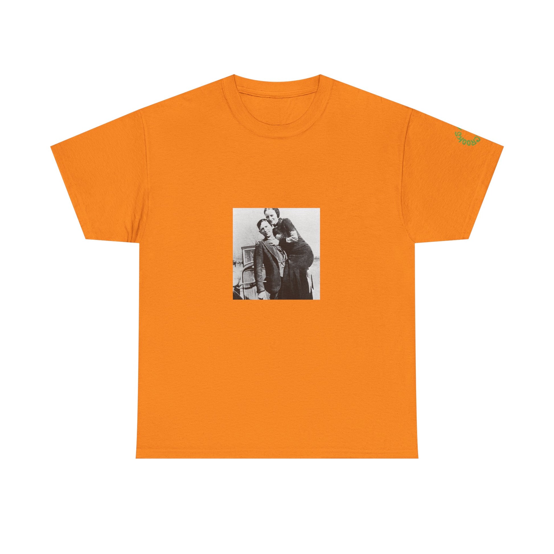 Bonnie and Clyde T-shirt featuring a bold design inspired by the infamous outlaw duo