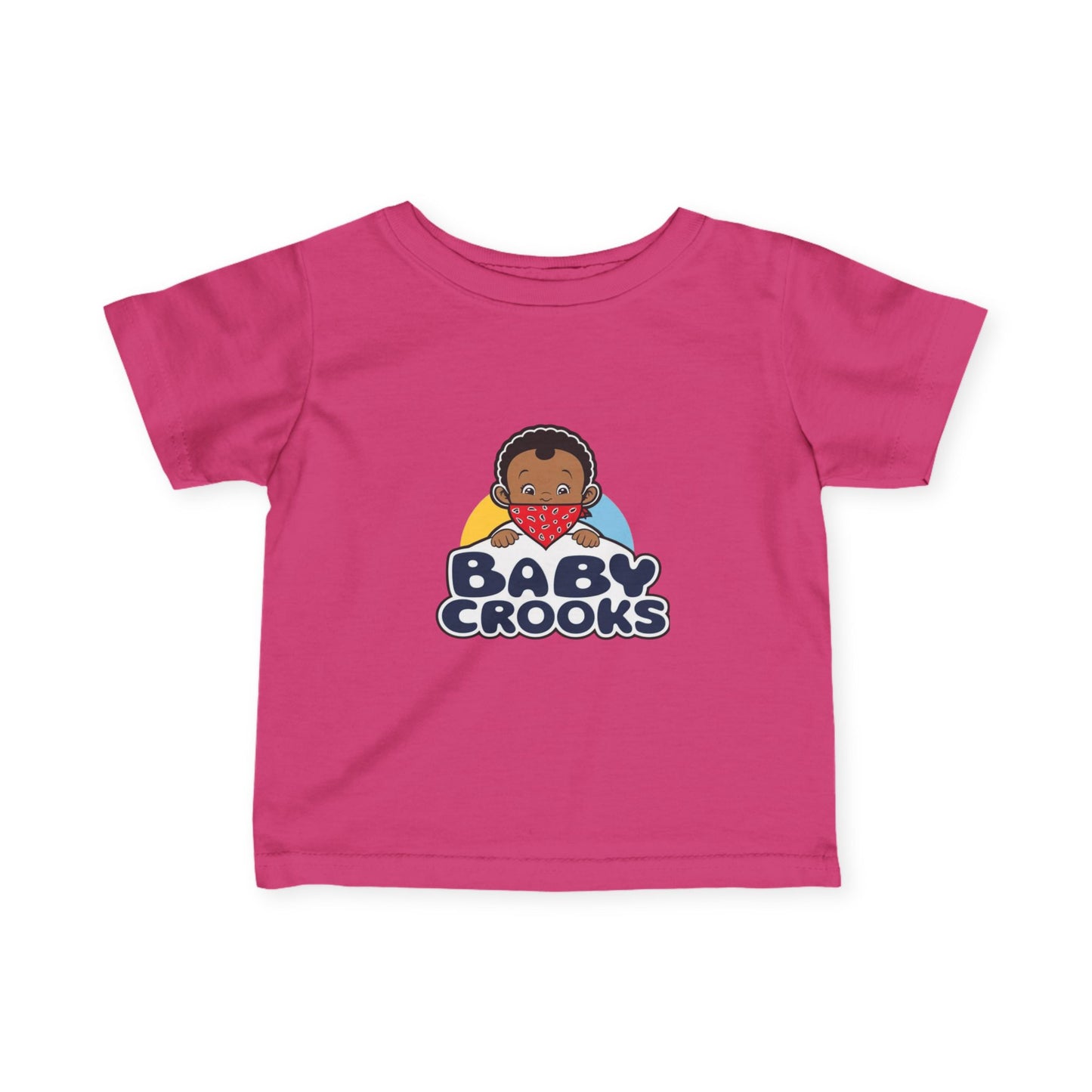 Infant Tee — "Baby Crooks" Cute Cartoon Baby Graphic Baby Shower Gift