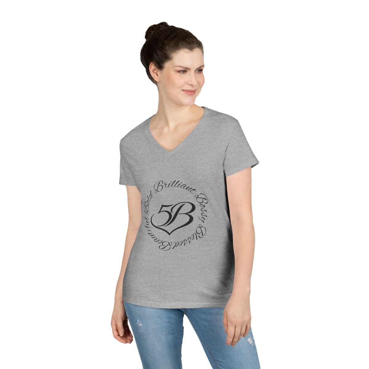 5B V-Neck T‑Shirt by Ashley Renee