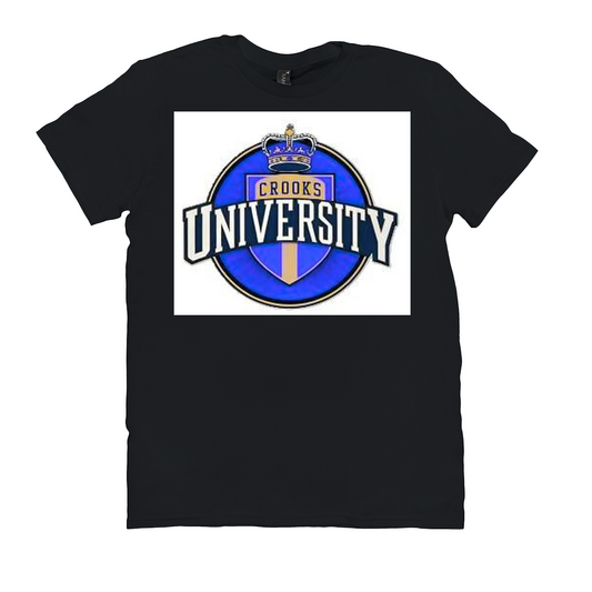 Crooks University Cotton T-shirt, bold design with crest