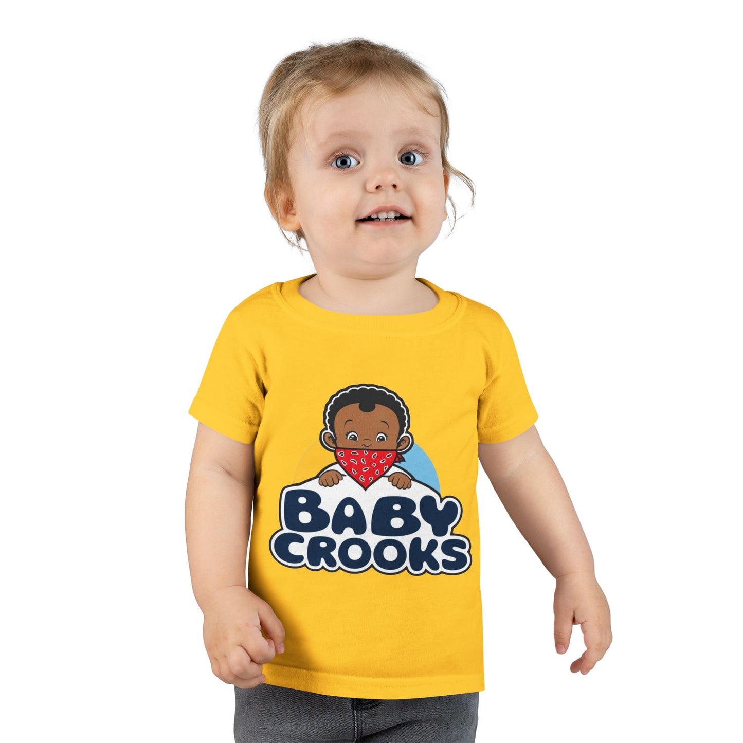 Baby Crooks Toddler T-Shirt — Cute Bandana Baby Graphic Tee for Kids