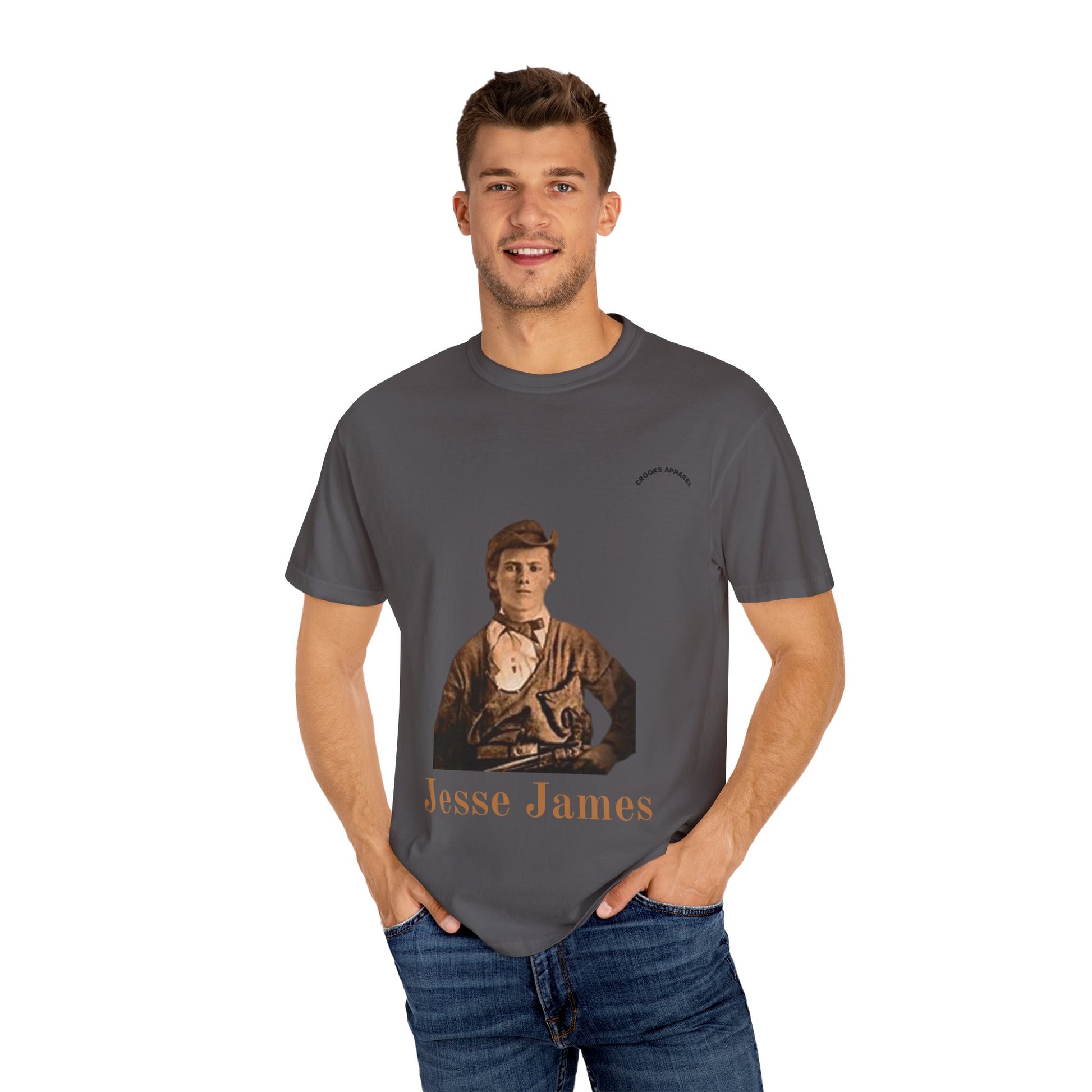 Jesse James T-shirt, vintage design of the infamous outlaw