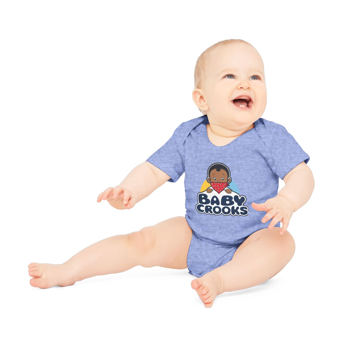 Baby Bodysuit – 'Baby Crooks' Cute Cartoon Infant Onesie (Gender Neutral, Newborn Gift)