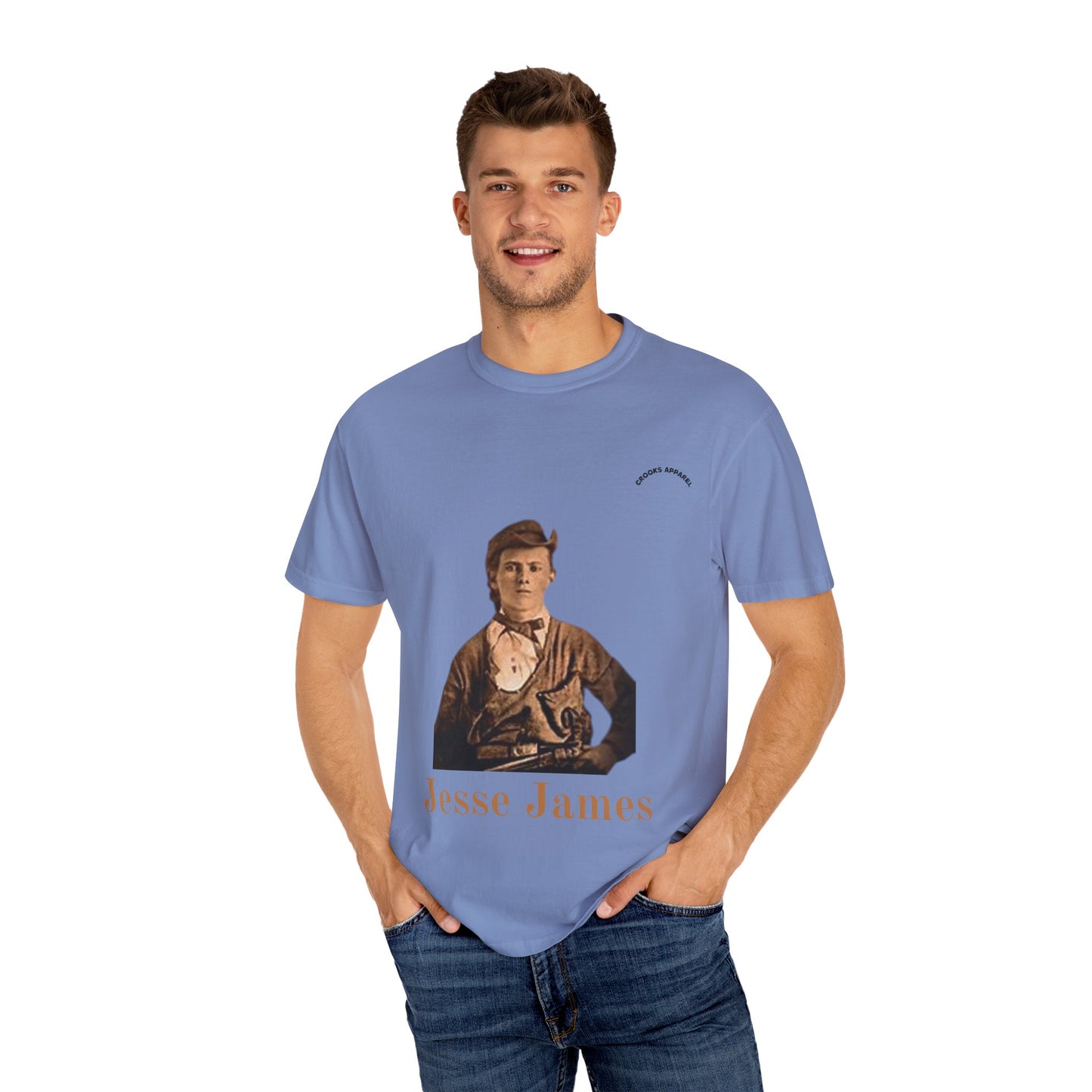 Jesse James T-shirt, vintage design of the infamous outlaw